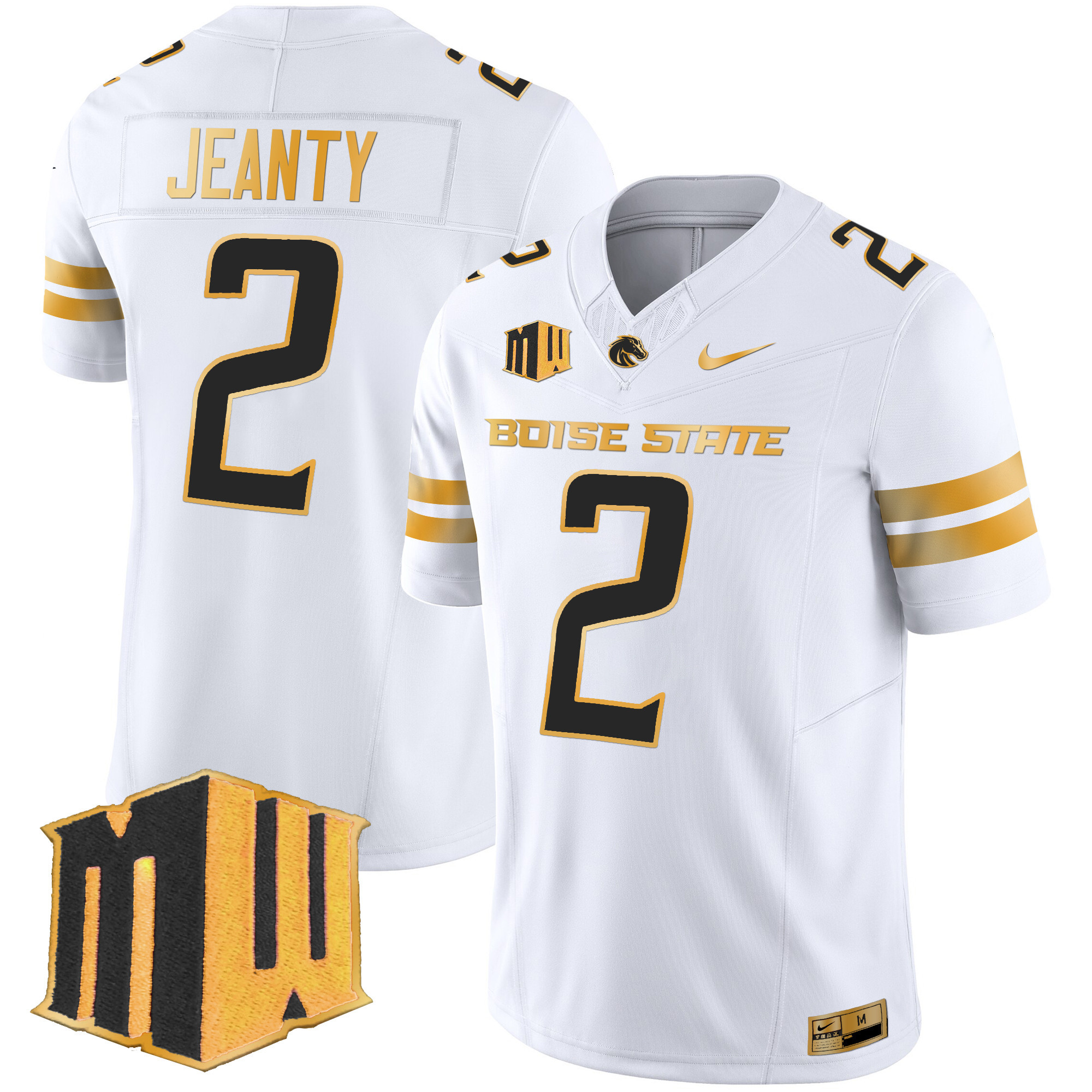 Men's Boise State Broncos 2025 Gold Vapor Limited Jersey - All Stitched