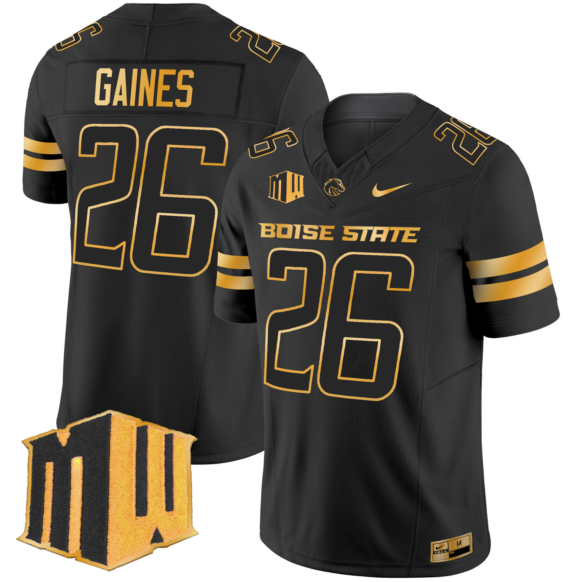 Men's Boise State Broncos 2025 Gold Vapor Limited Jersey - All Stitched