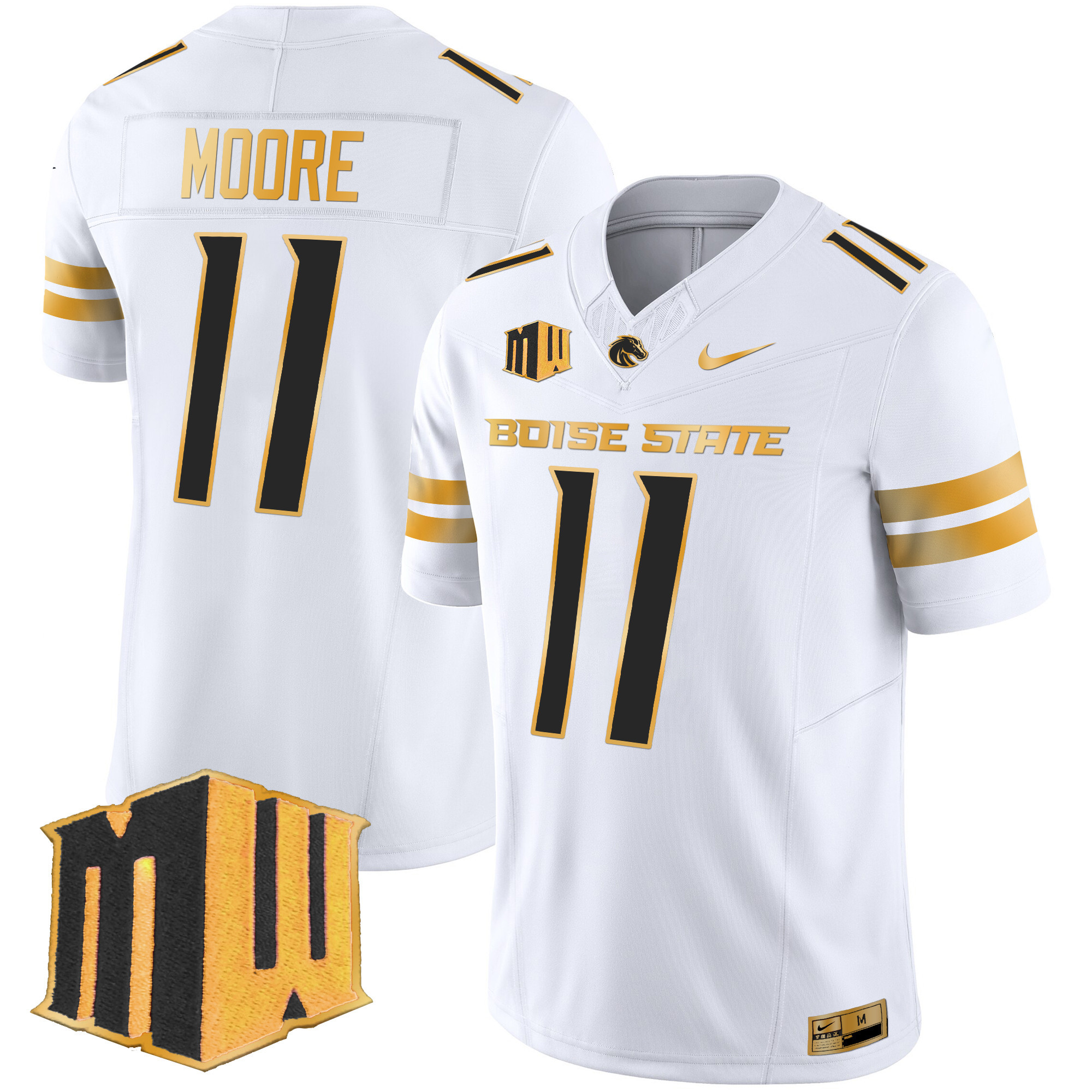 Men's Boise State Broncos 2025 Gold Vapor Limited Jersey - All Stitched