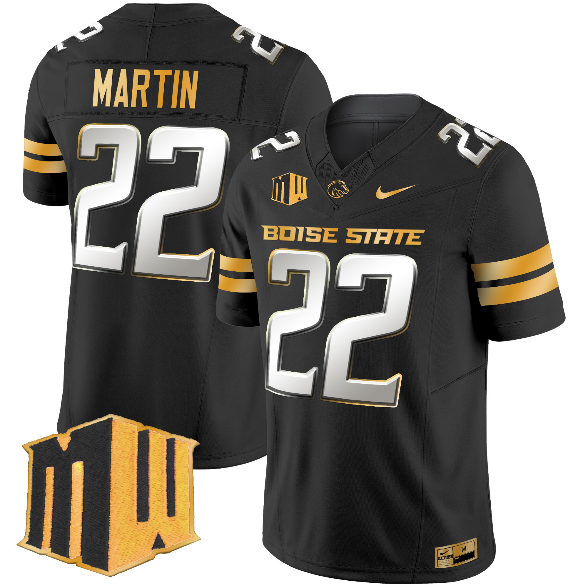 Men's Boise State Broncos 2025 Gold Vapor Limited Jersey - All Stitched