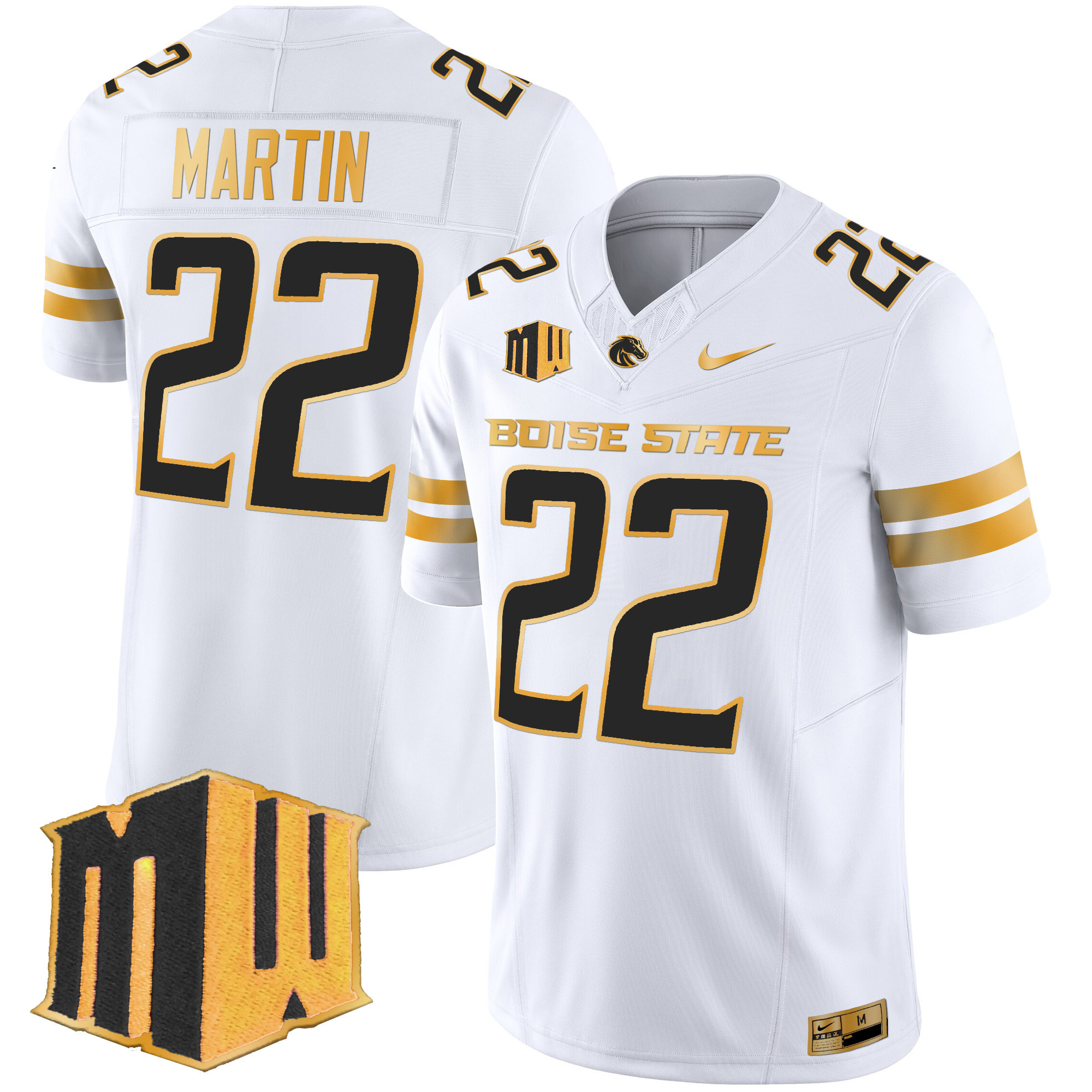 Men's Boise State Broncos 2025 Gold Vapor Limited Jersey - All Stitched
