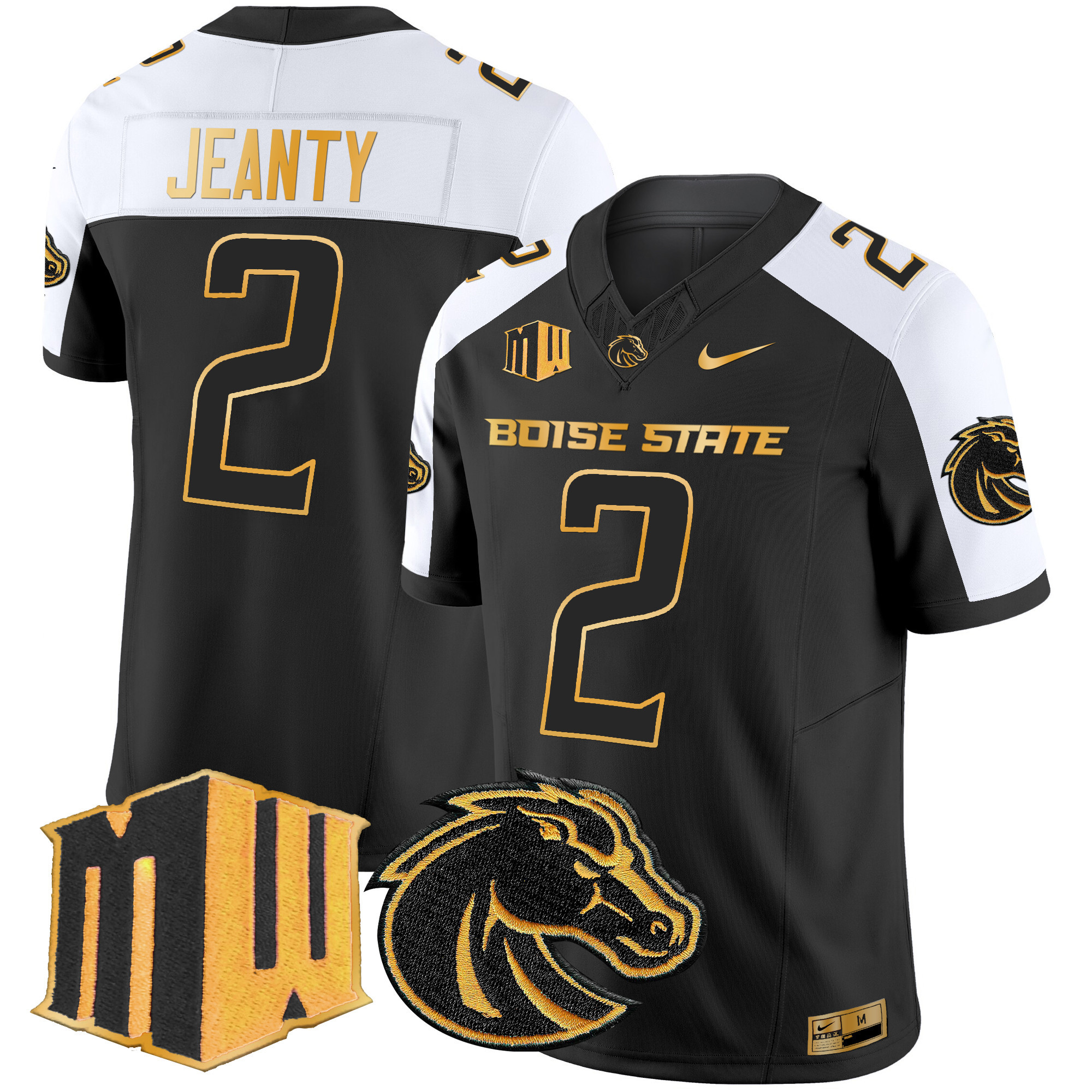Men's Boise State Broncos 2025 Gold Vapor Limited Jersey - All Stitched
