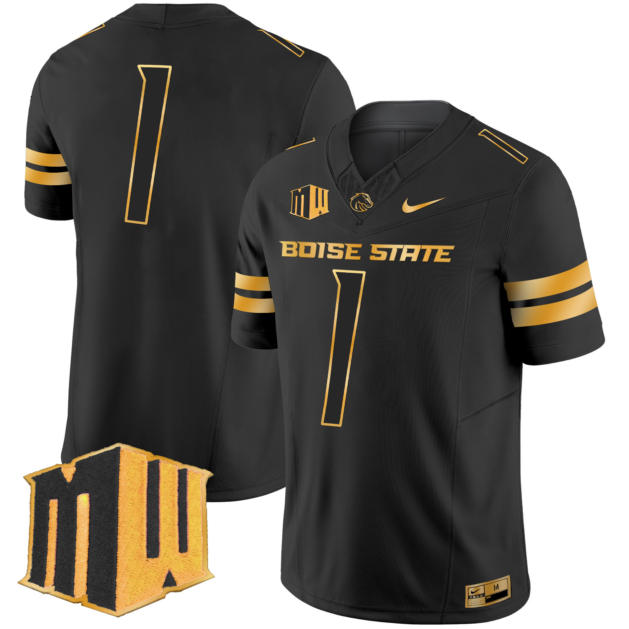 Men's Boise State Broncos 2025 Gold Vapor Limited Jersey - All Stitched