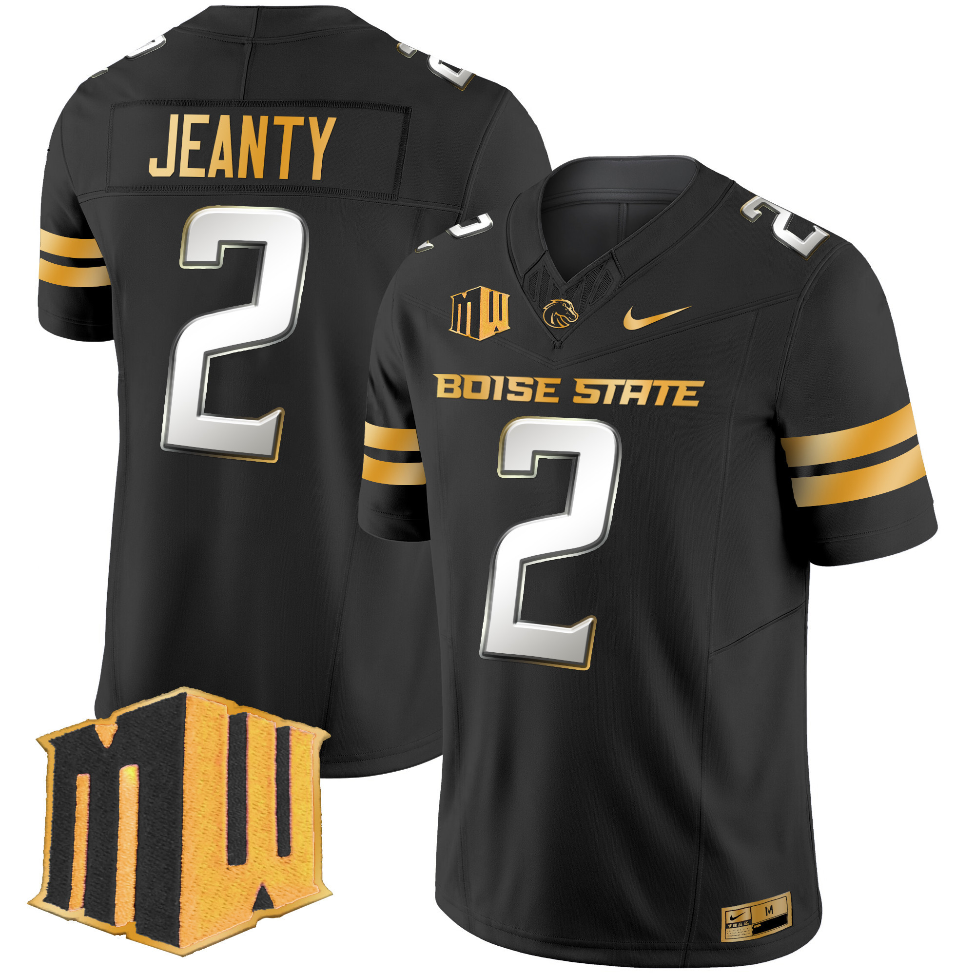 Men's Boise State Broncos 2025 Gold Vapor Limited Jersey - All Stitched