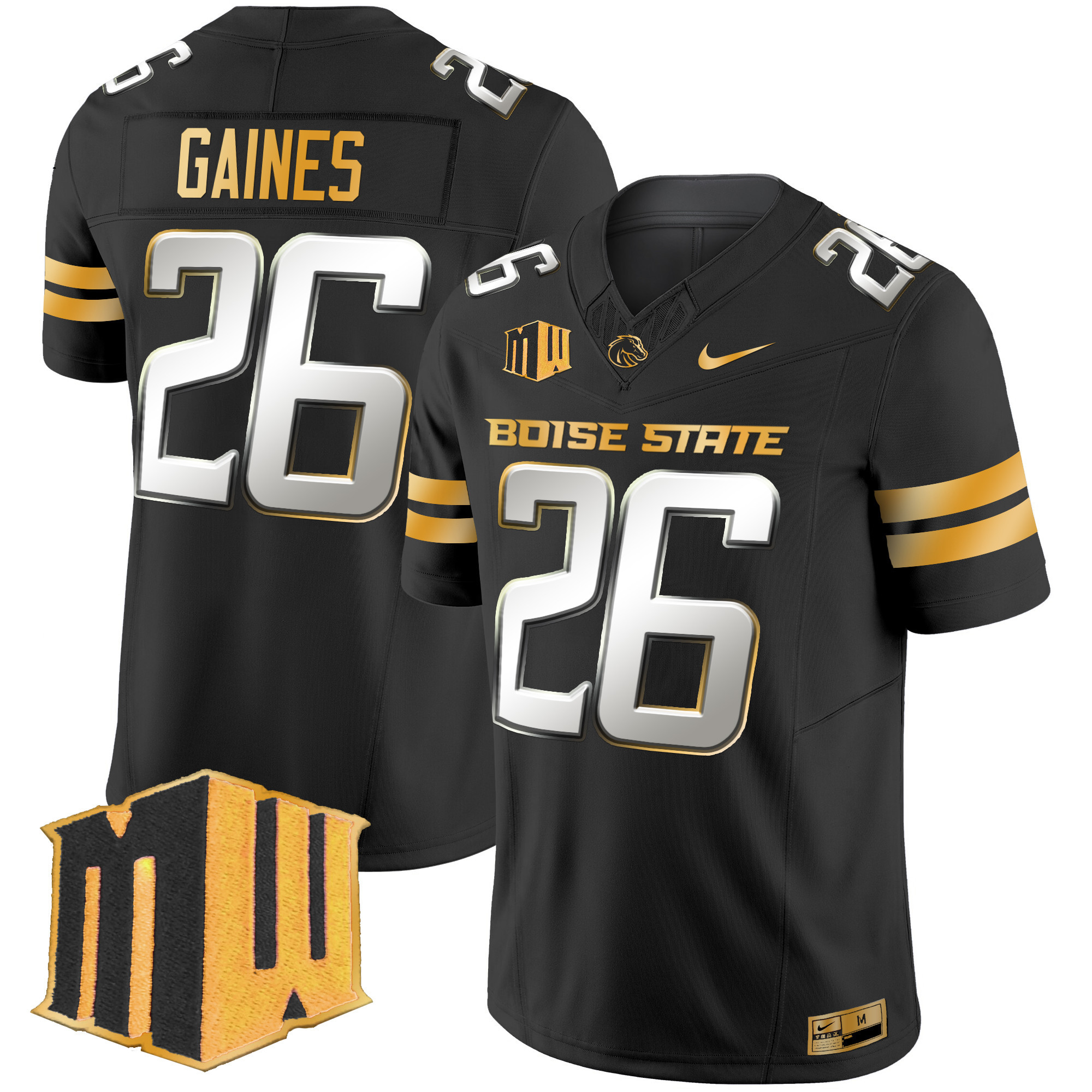 Men's Boise State Broncos 2025 Gold Vapor Limited Jersey - All Stitched