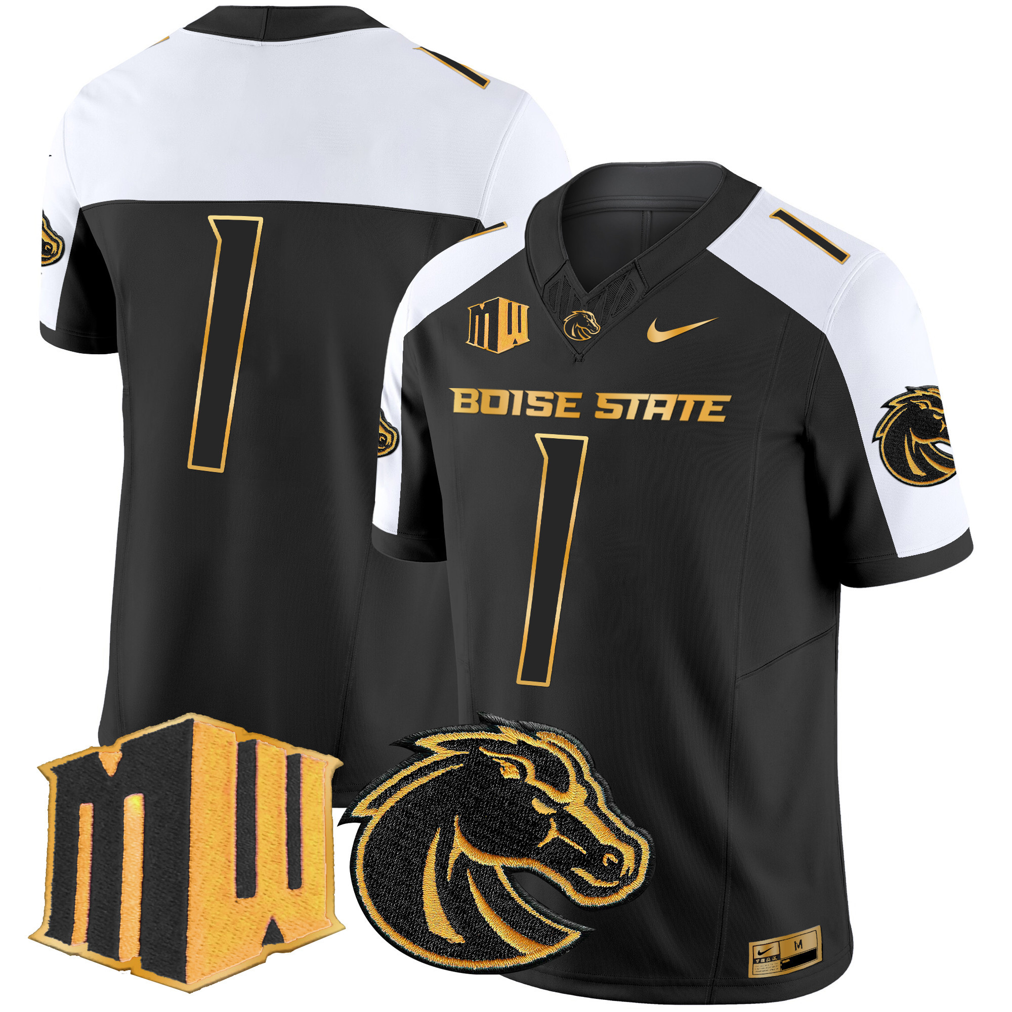Men's Boise State Broncos 2025 Gold Vapor Limited Jersey - All Stitched