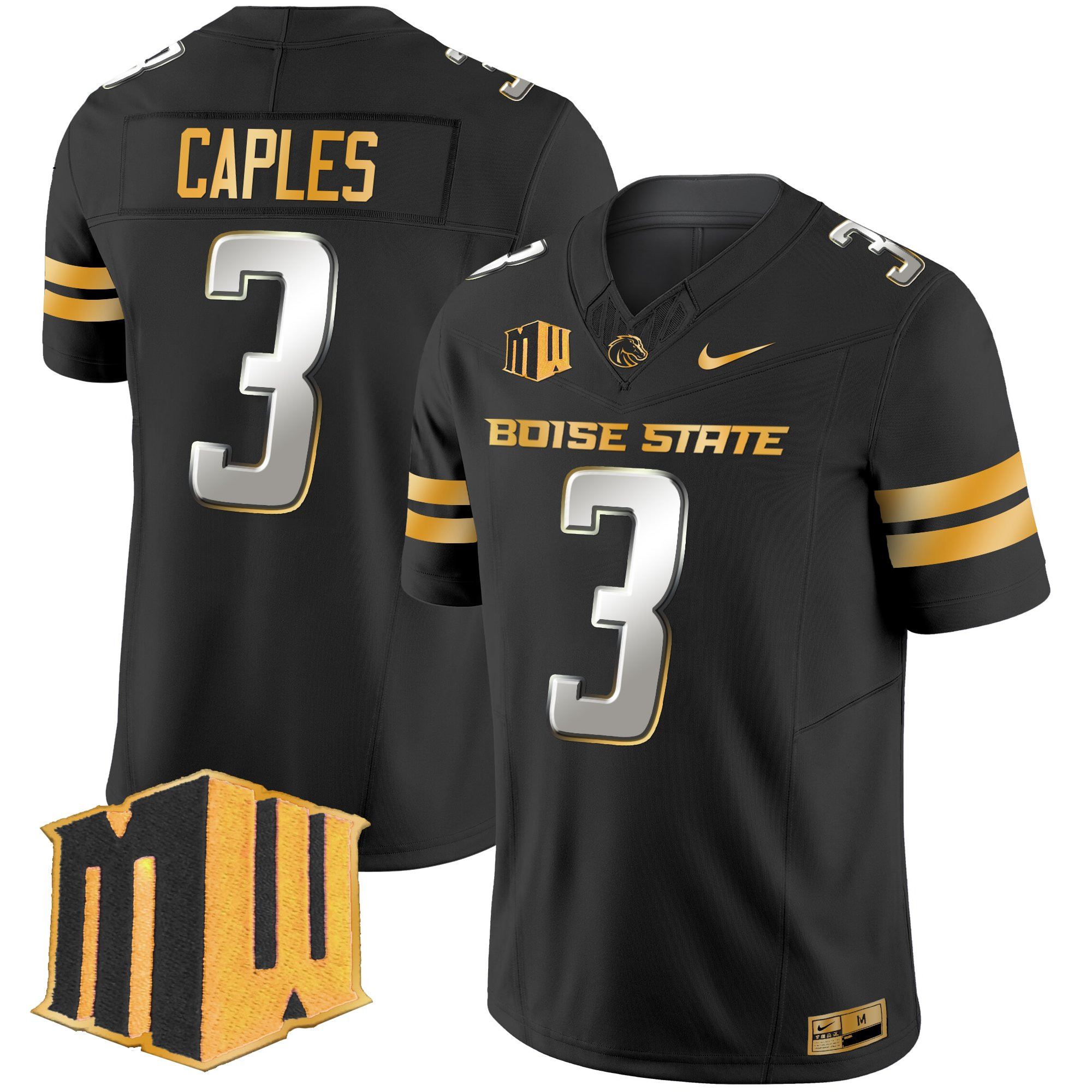 Men's Boise State Broncos 2025 Gold Vapor Limited Jersey - All Stitched