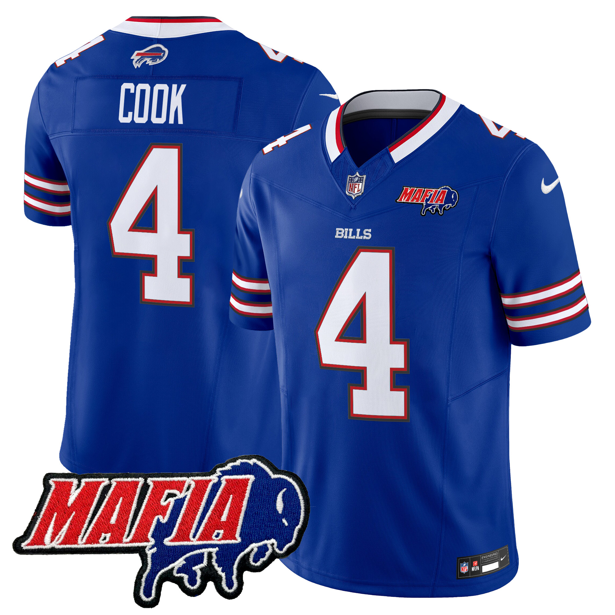 Men's Buffalo Bills 2025 Bills Mafia Patch Vapor Limited Jersey - All Stitched