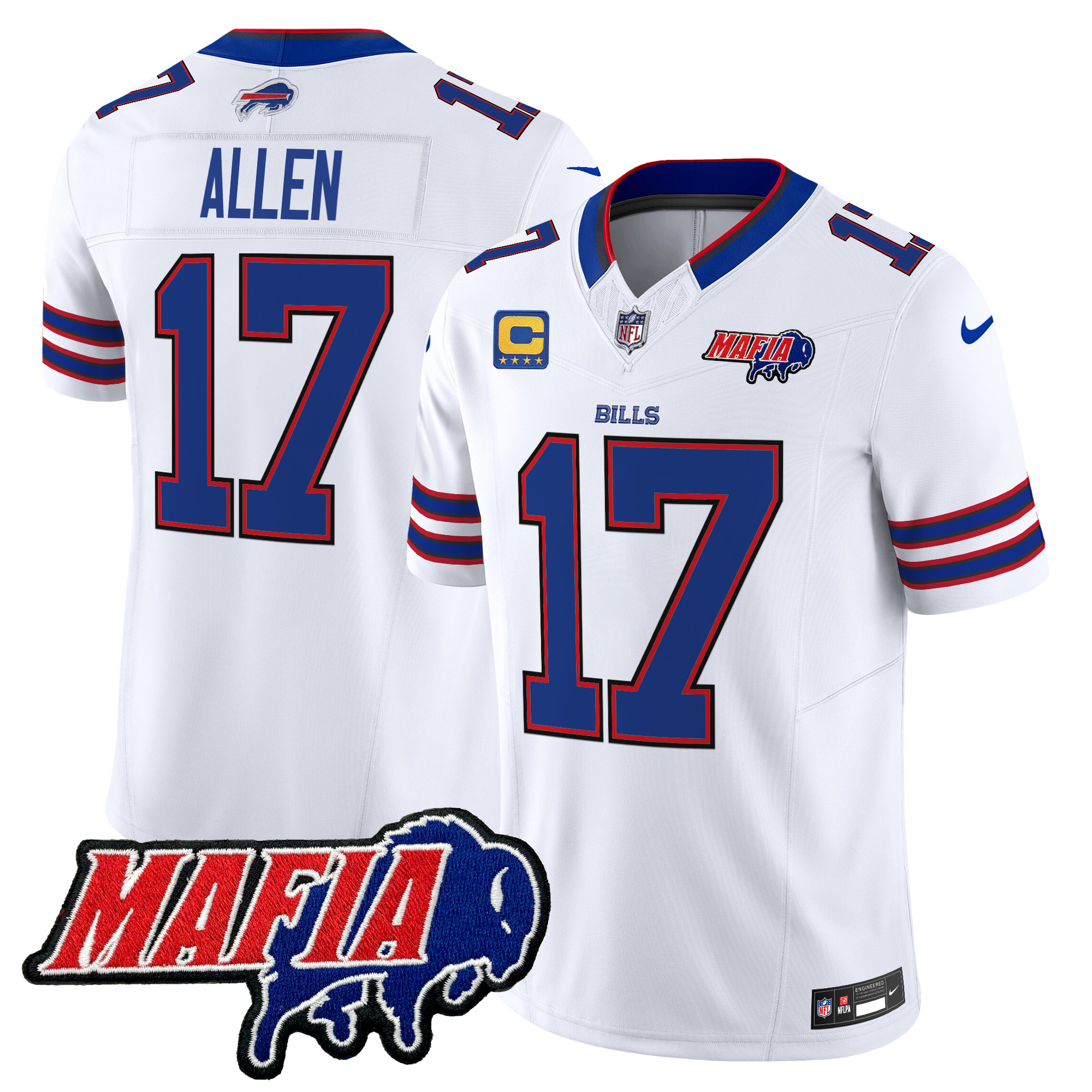 Men's Buffalo Bills 2025 Bills Mafia Patch Vapor Limited Jersey - All Stitched