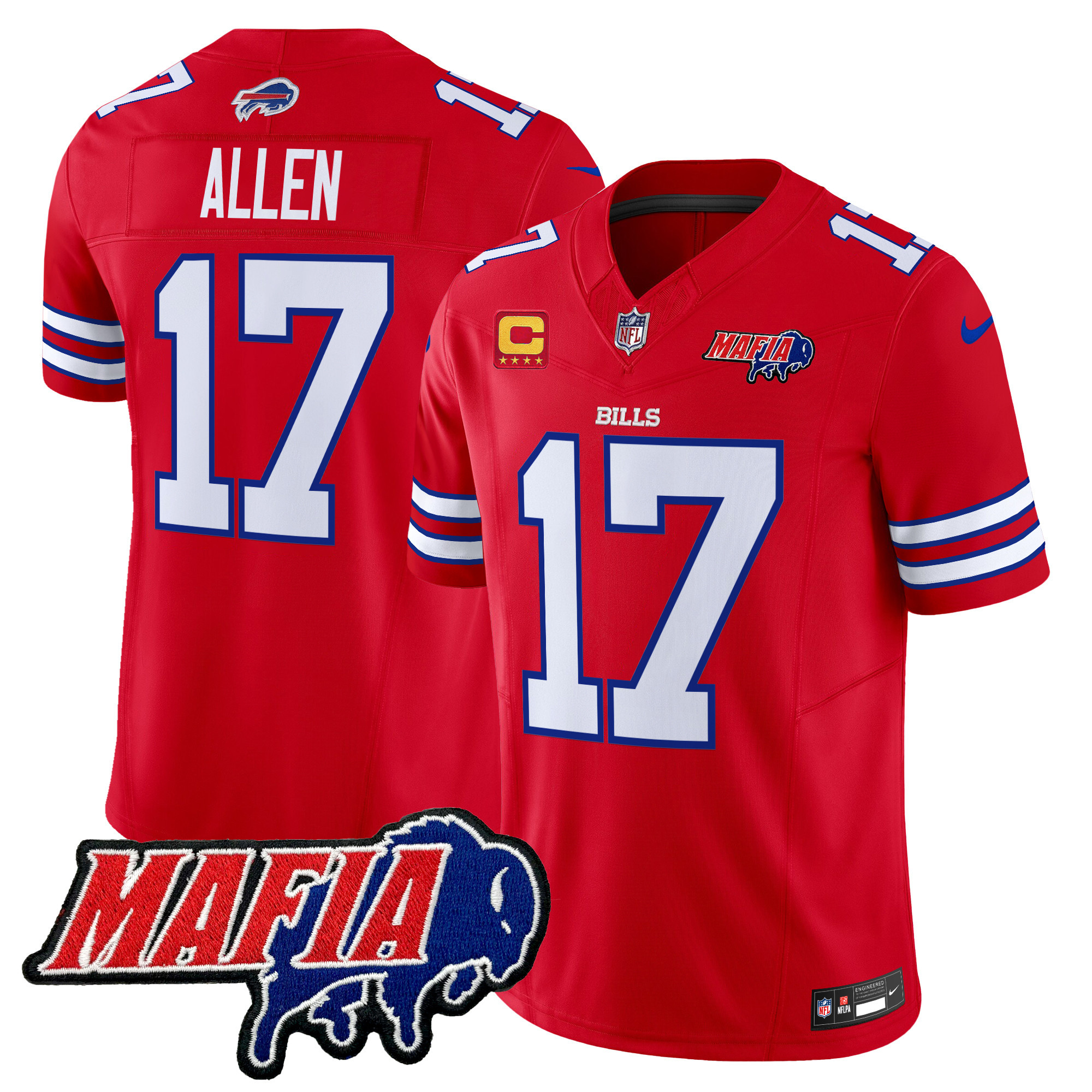 Men's Buffalo Bills 2025 Bills Mafia Patch Vapor Limited Jersey - All Stitched