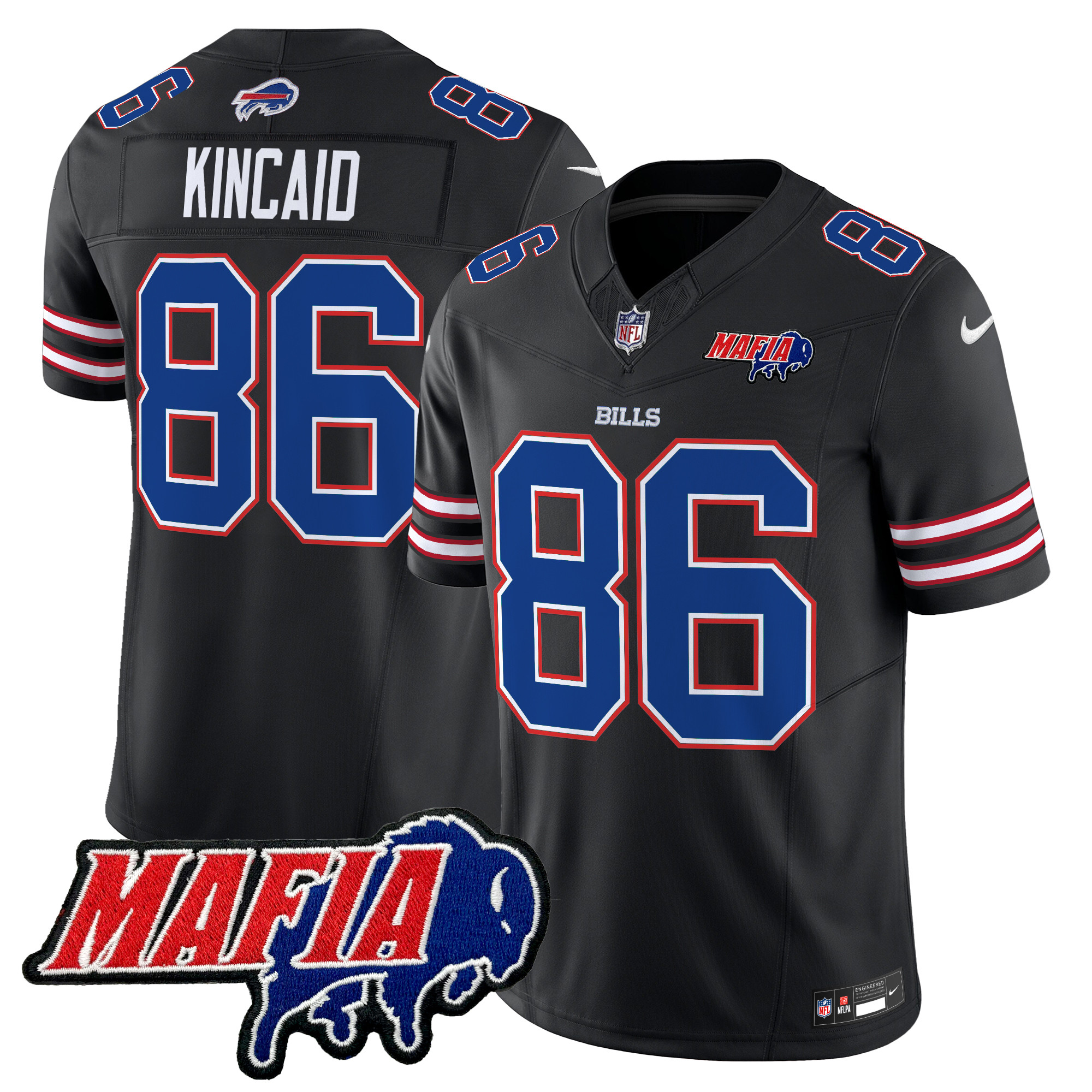 Men's Buffalo Bills 2025 Bills Mafia Patch Vapor Limited Jersey - All Stitched