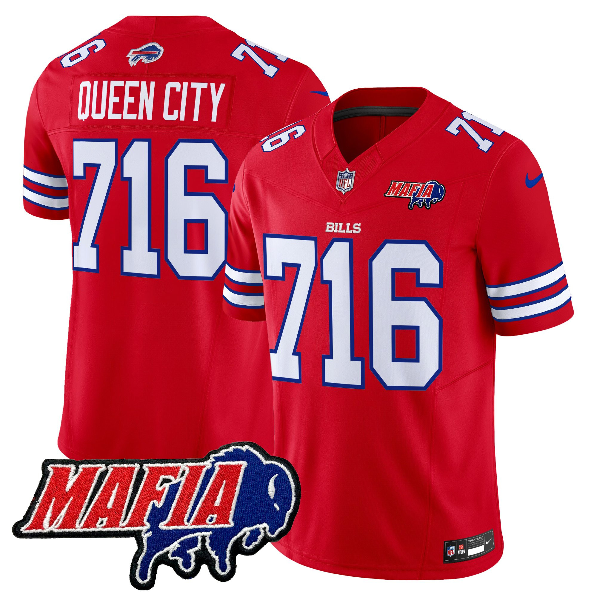 Men's Buffalo Bills 2025 Bills Mafia Patch Vapor Limited Jersey - All Stitched