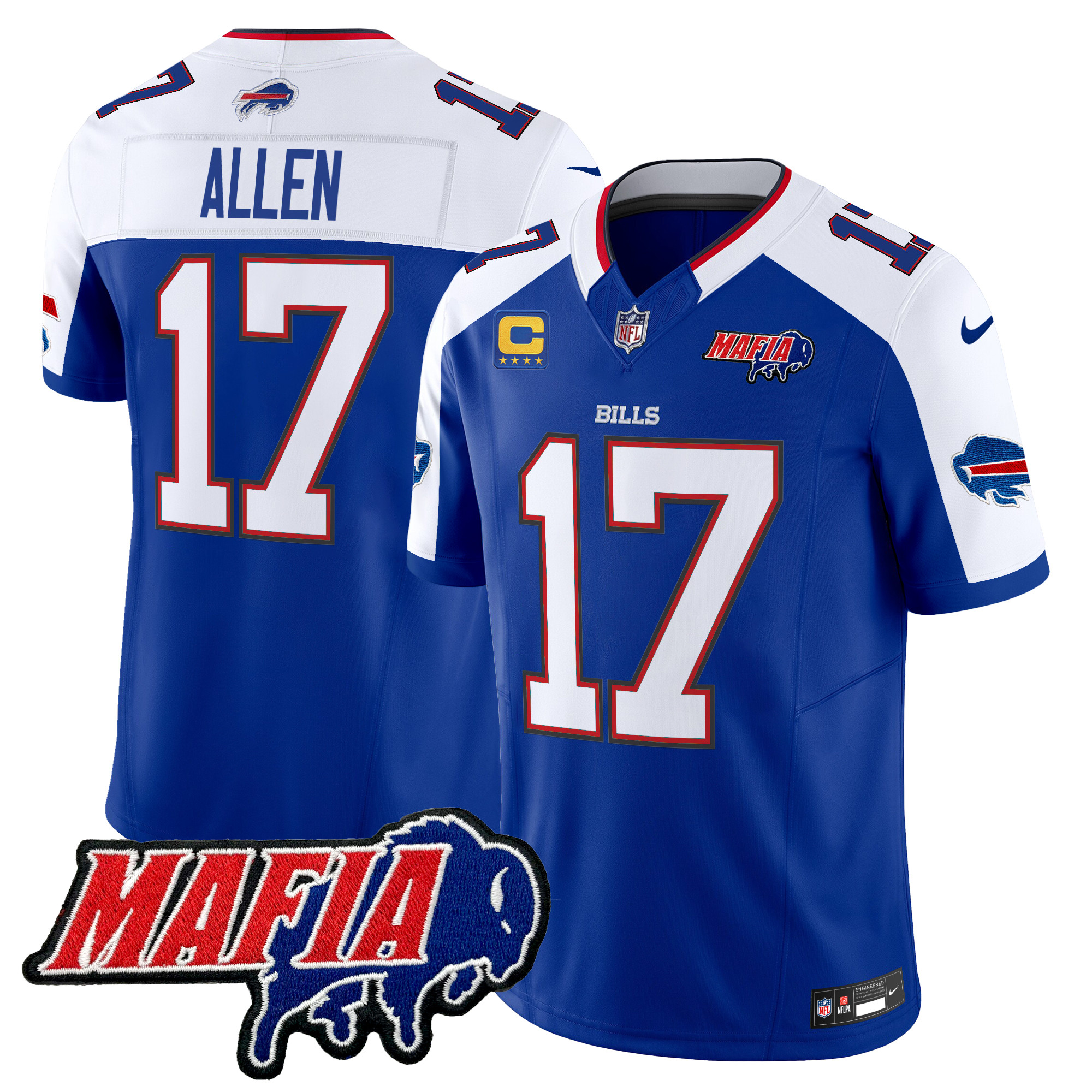 Men's Buffalo Bills 2025 Bills Mafia Patch Vapor Limited Jersey - All Stitched