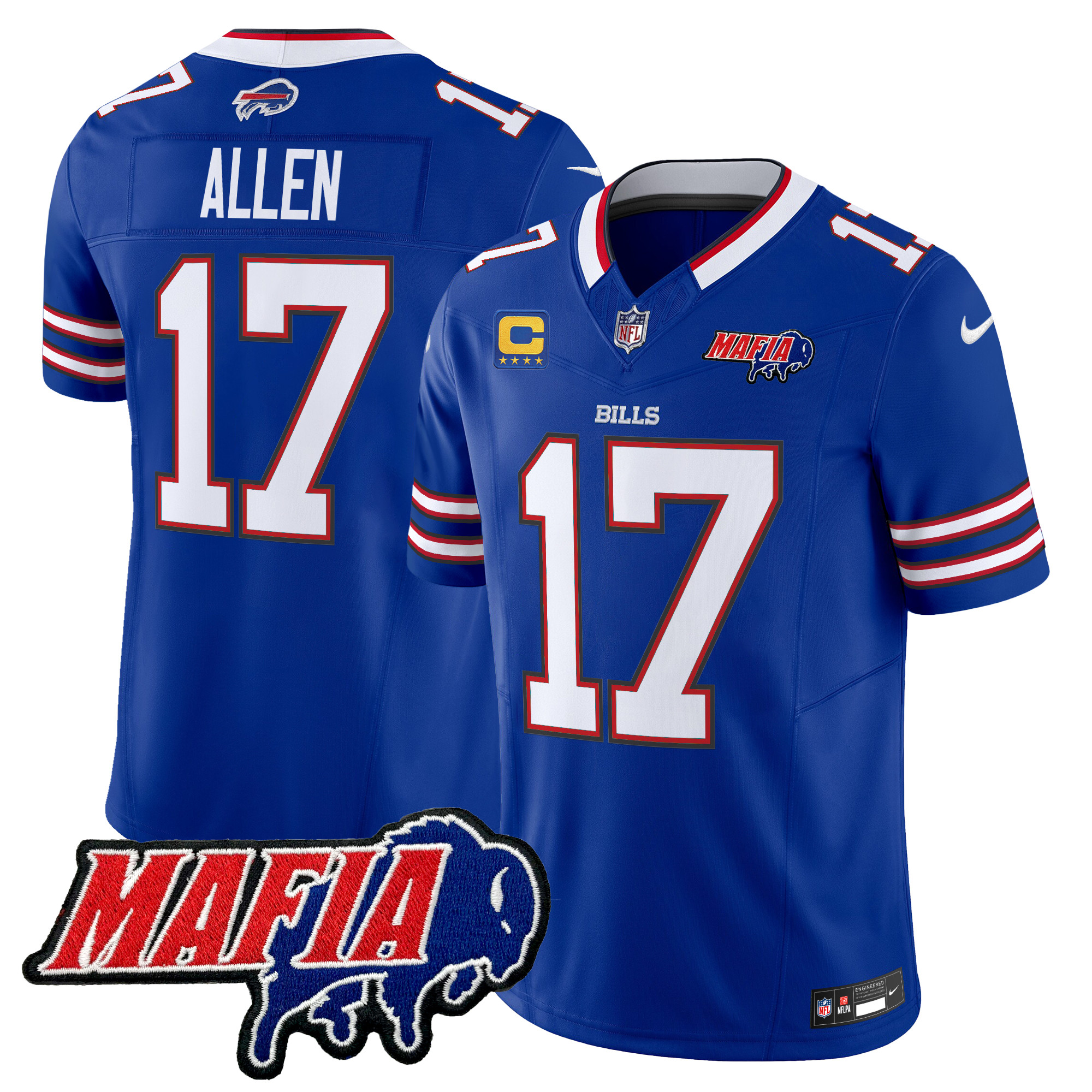 Men's Buffalo Bills 2025 Bills Mafia Patch Vapor Limited Jersey - All Stitched