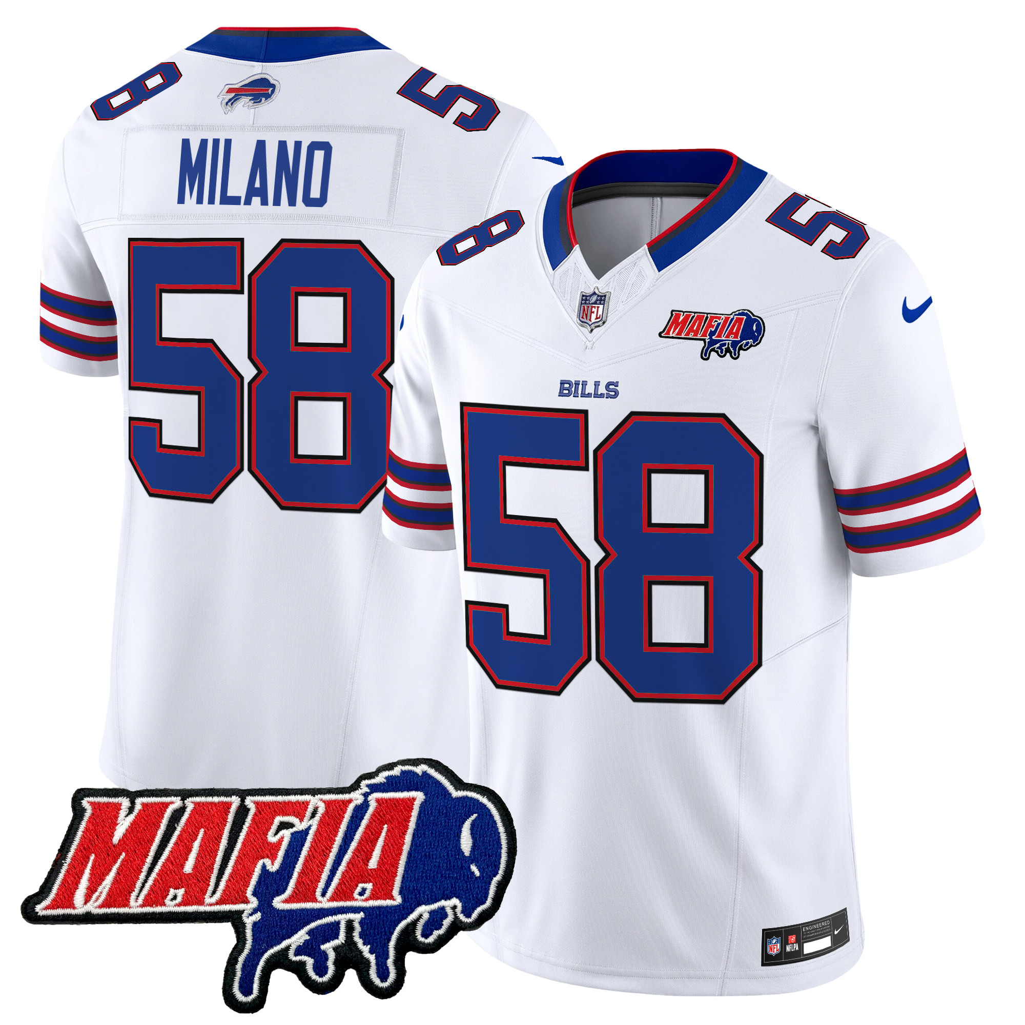 Men's Buffalo Bills 2025 Bills Mafia Patch Vapor Limited Jersey - All Stitched