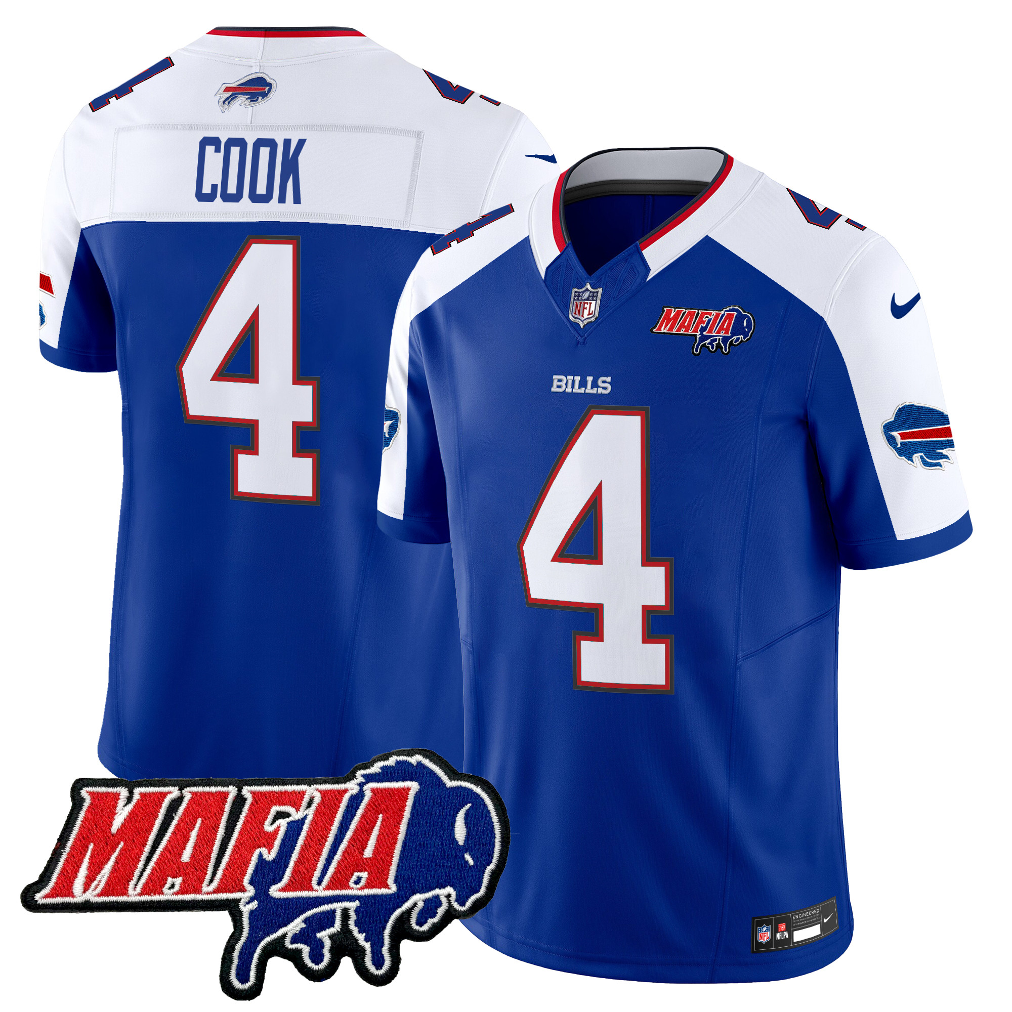 Men's Buffalo Bills 2025 Bills Mafia Patch Vapor Limited Jersey - All Stitched