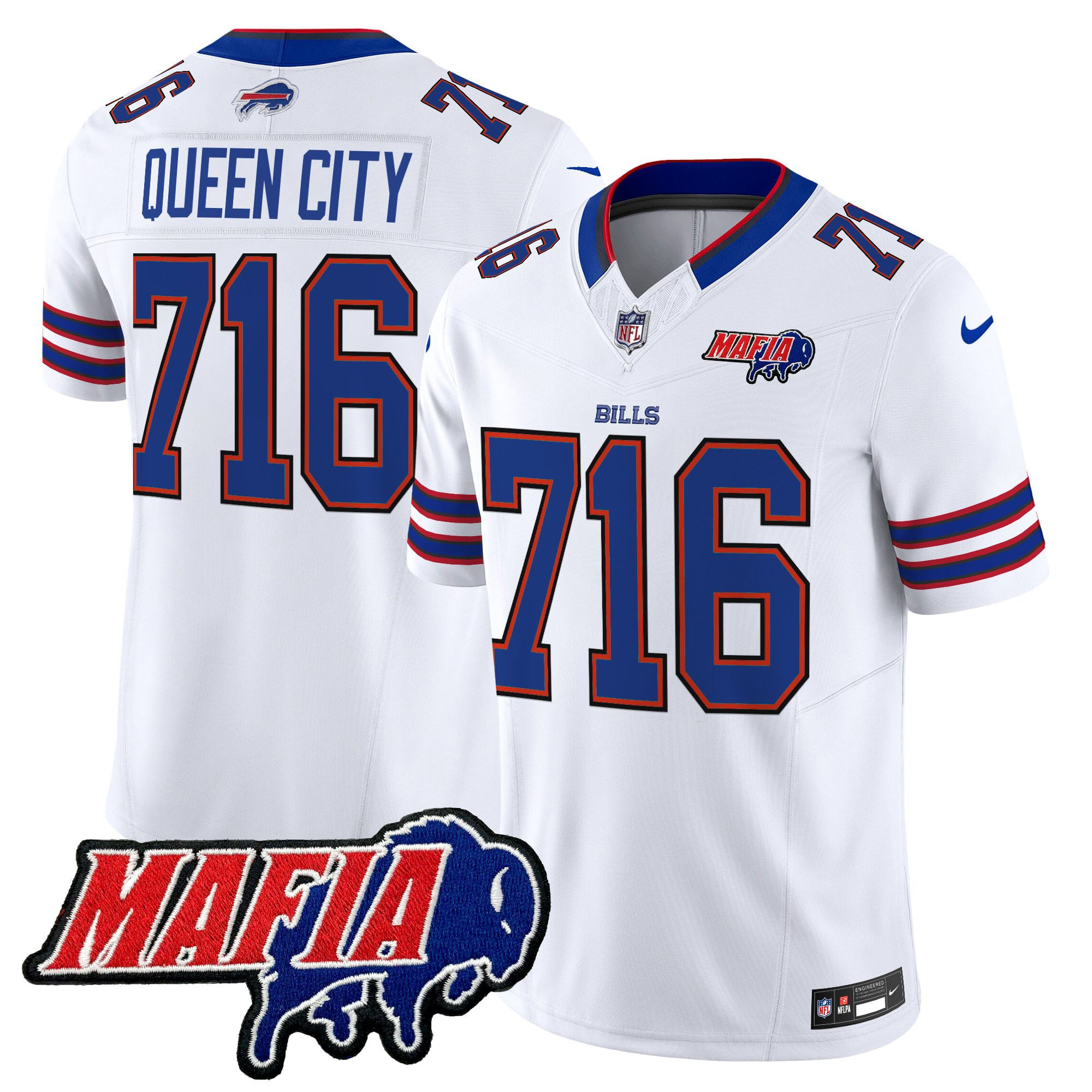 Men's Buffalo Bills 2025 Bills Mafia Patch Vapor Limited Jersey - All Stitched
