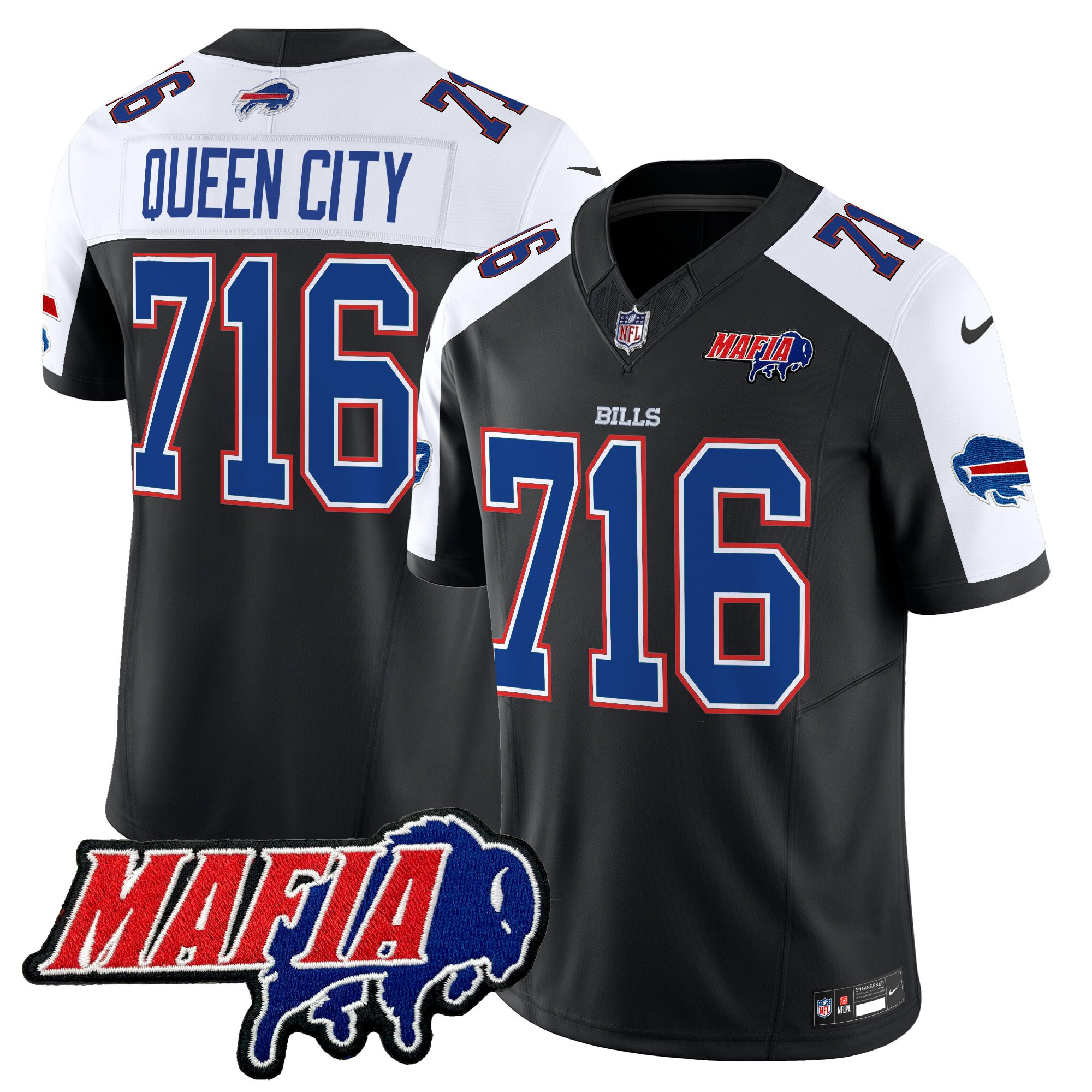 Men's Buffalo Bills 2025 Bills Mafia Patch Vapor Limited Jersey - All Stitched