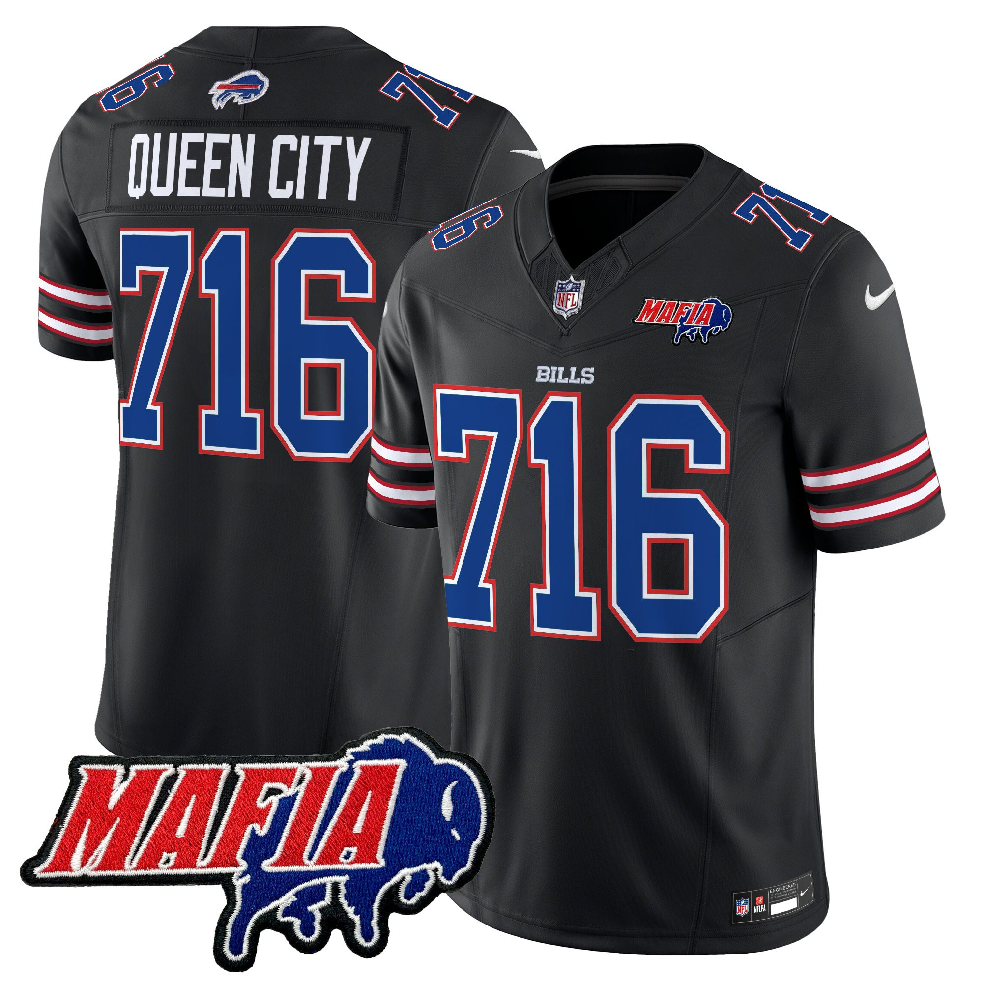 Men's Buffalo Bills 2025 Bills Mafia Patch Vapor Limited Jersey - All Stitched