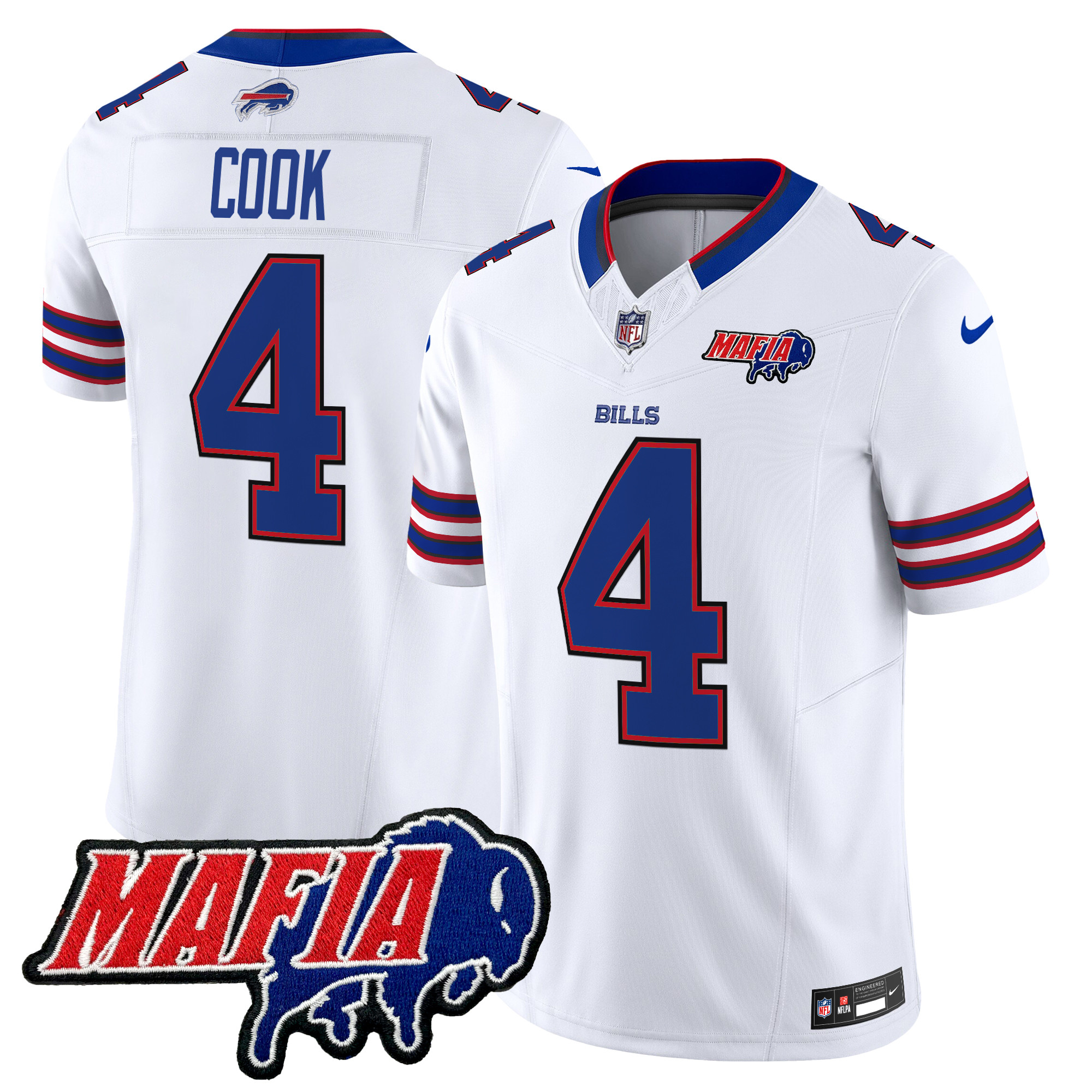 Men's Buffalo Bills 2025 Bills Mafia Patch Vapor Limited Jersey - All Stitched