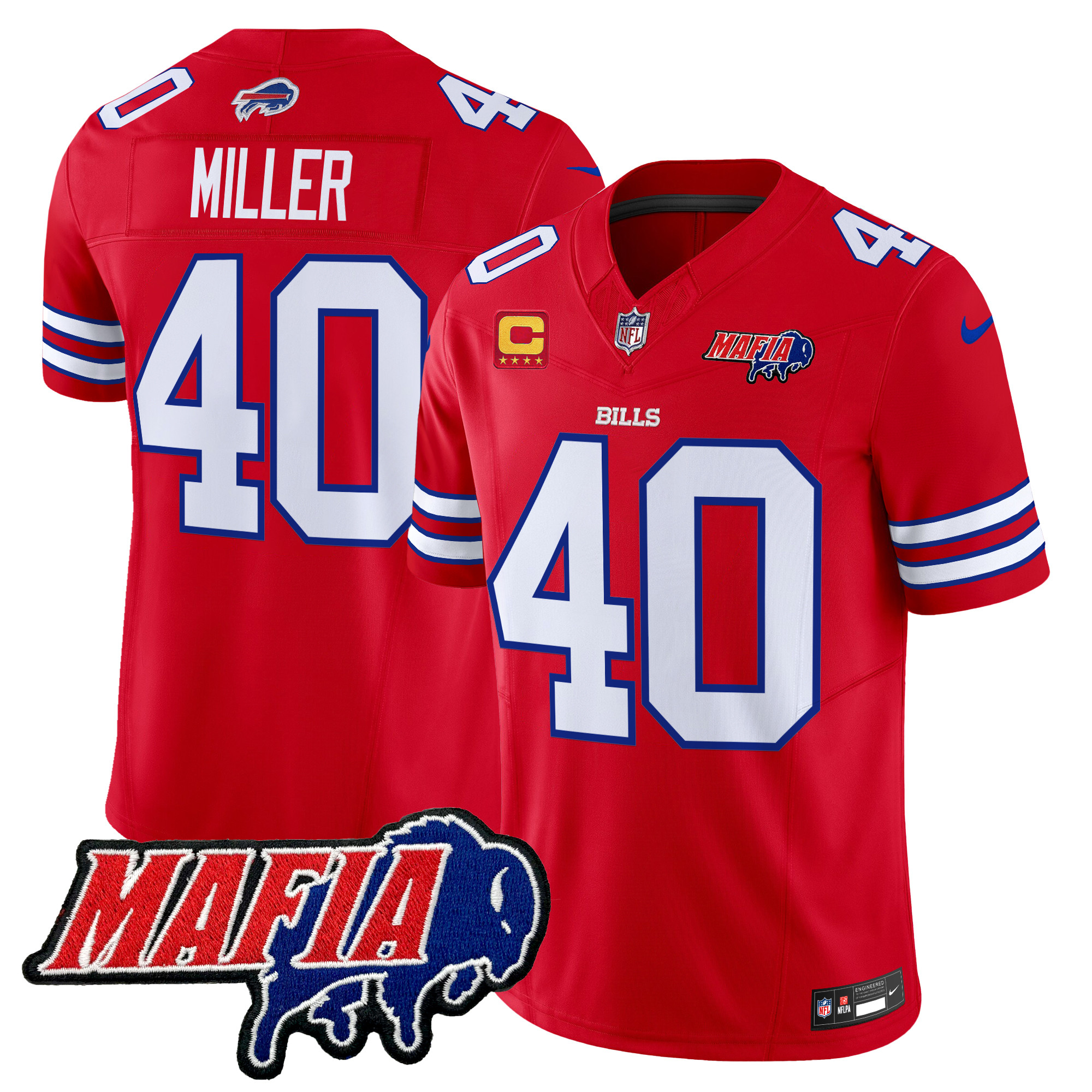 Men's Buffalo Bills 2025 Bills Mafia Patch Vapor Limited Jersey - All Stitched