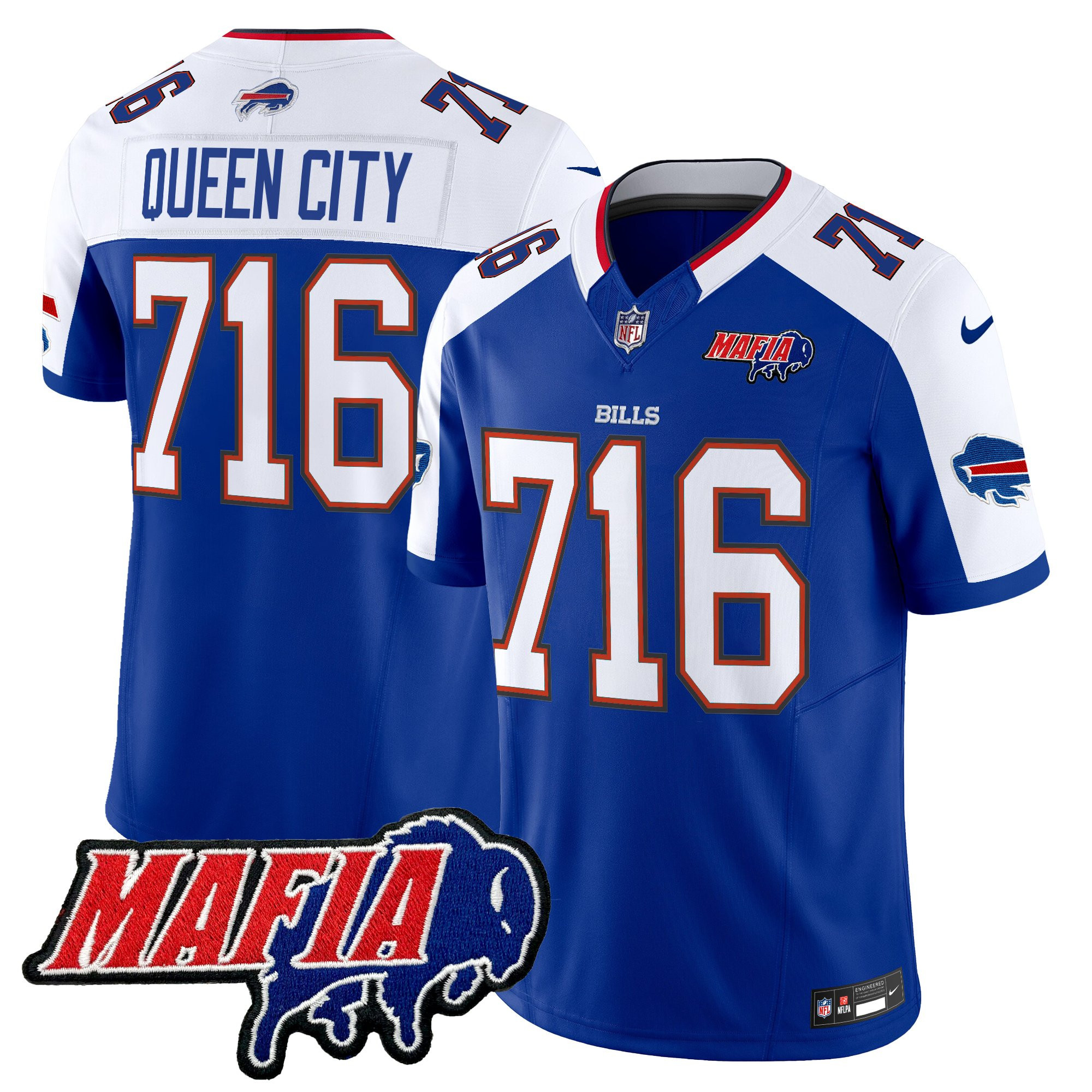 Men's Buffalo Bills 2025 Bills Mafia Patch Vapor Limited Jersey - All Stitched