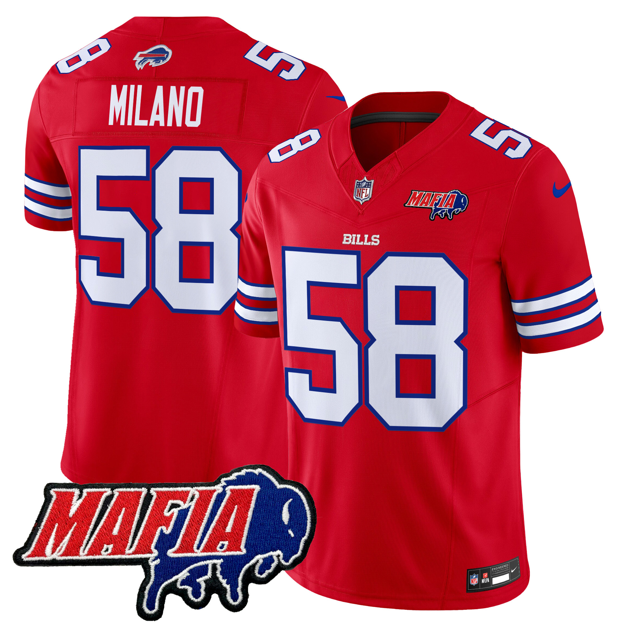 Men's Buffalo Bills 2025 Bills Mafia Patch Vapor Limited Jersey - All Stitched