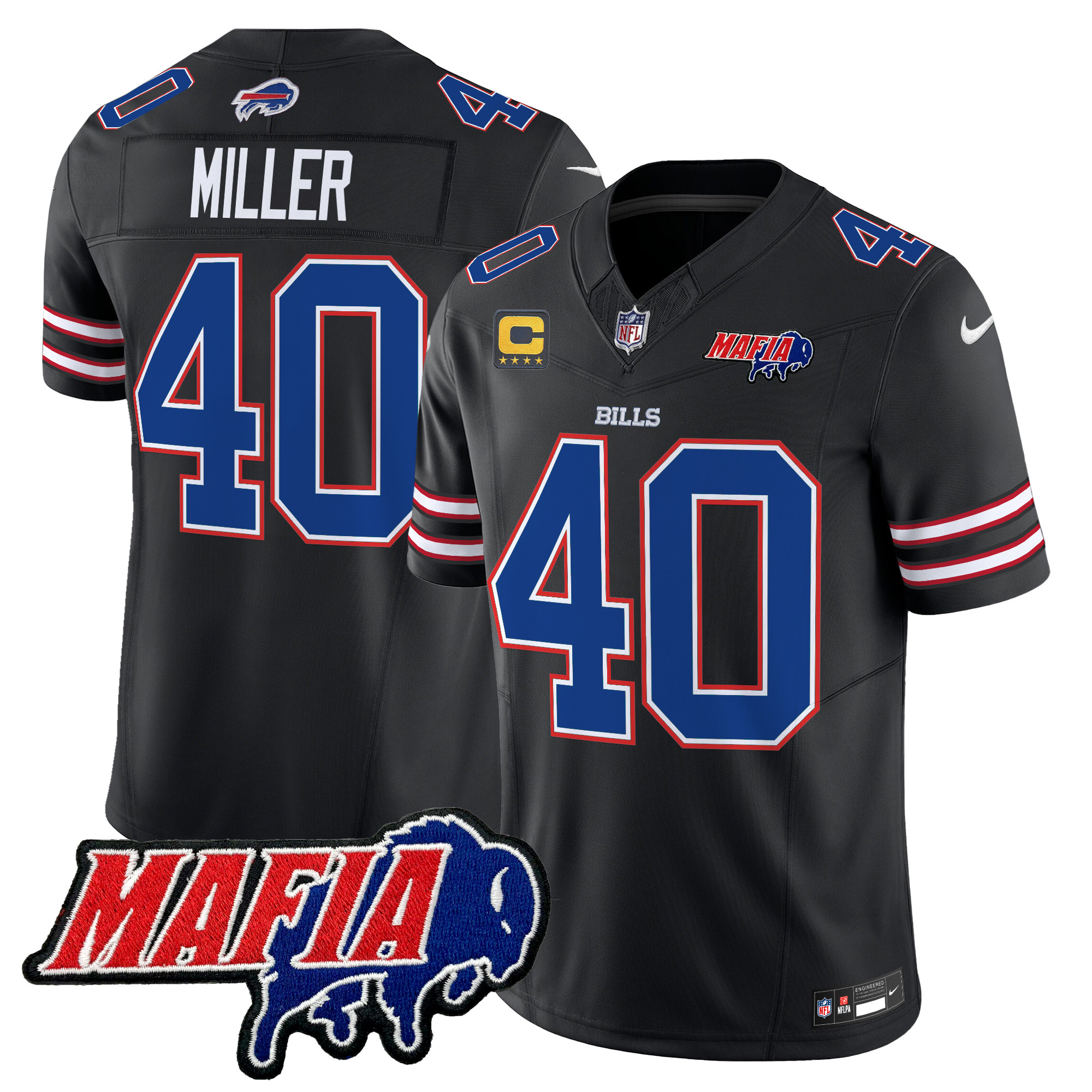 Men's Buffalo Bills 2025 Bills Mafia Patch Vapor Limited Jersey - All Stitched