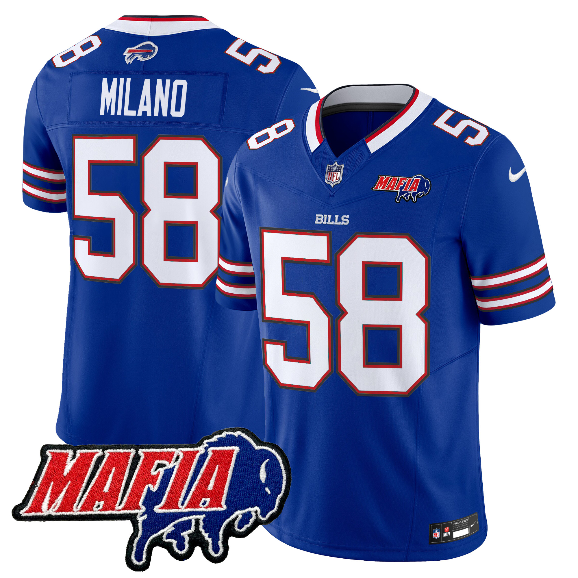 Men's Buffalo Bills 2025 Bills Mafia Patch Vapor Limited Jersey - All Stitched