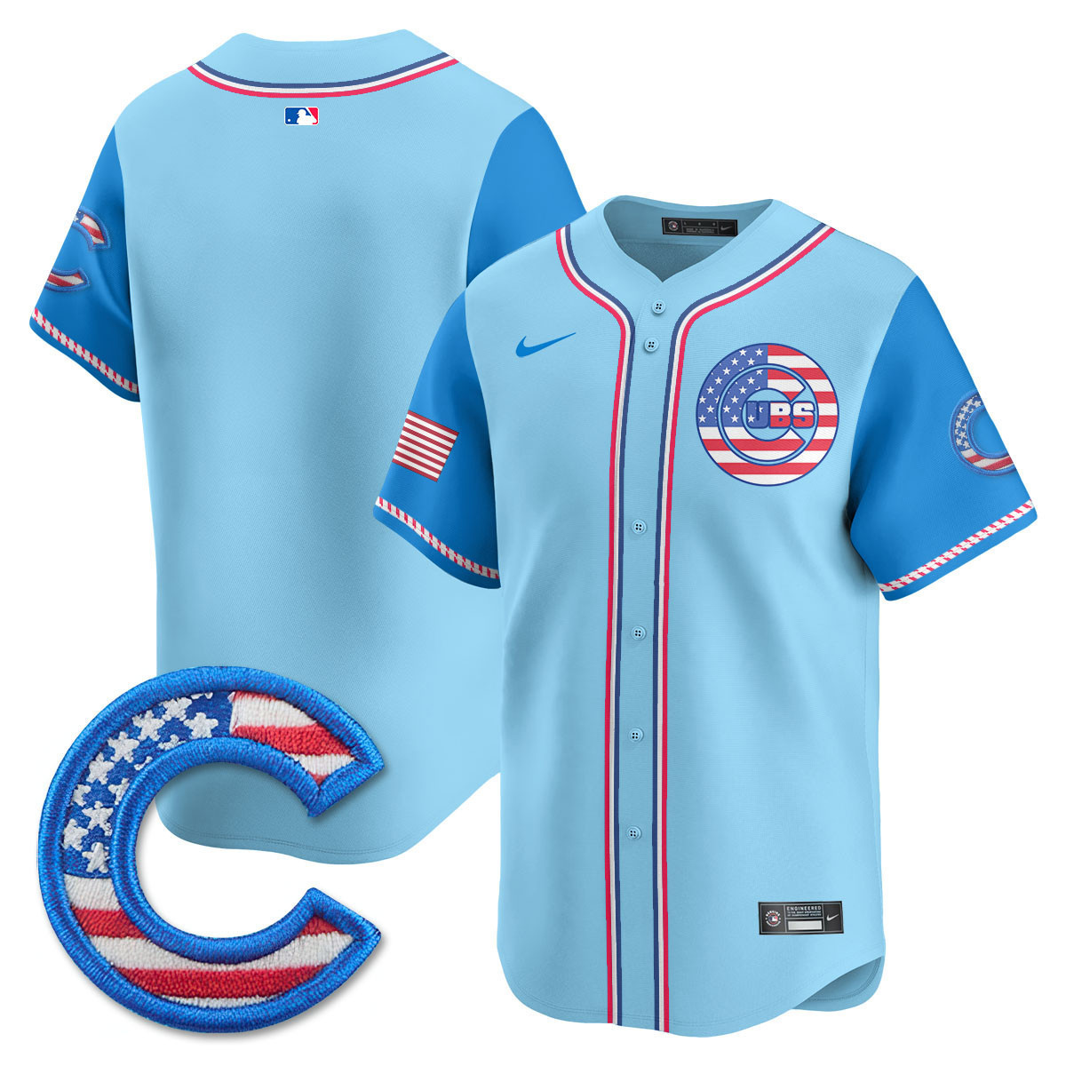Men's Chicago Cubs 2025 Fourth of July Vapor Premier Limited Jersey - All Stitched