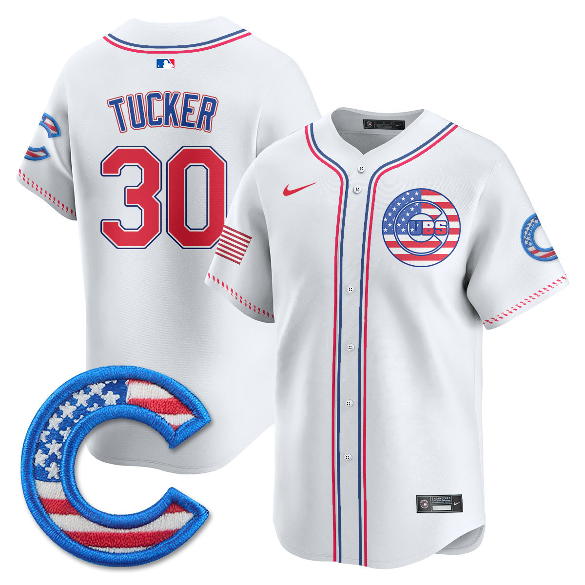 Men's Chicago Cubs 2025 Fourth of July Vapor Premier Limited Jersey - All Stitched