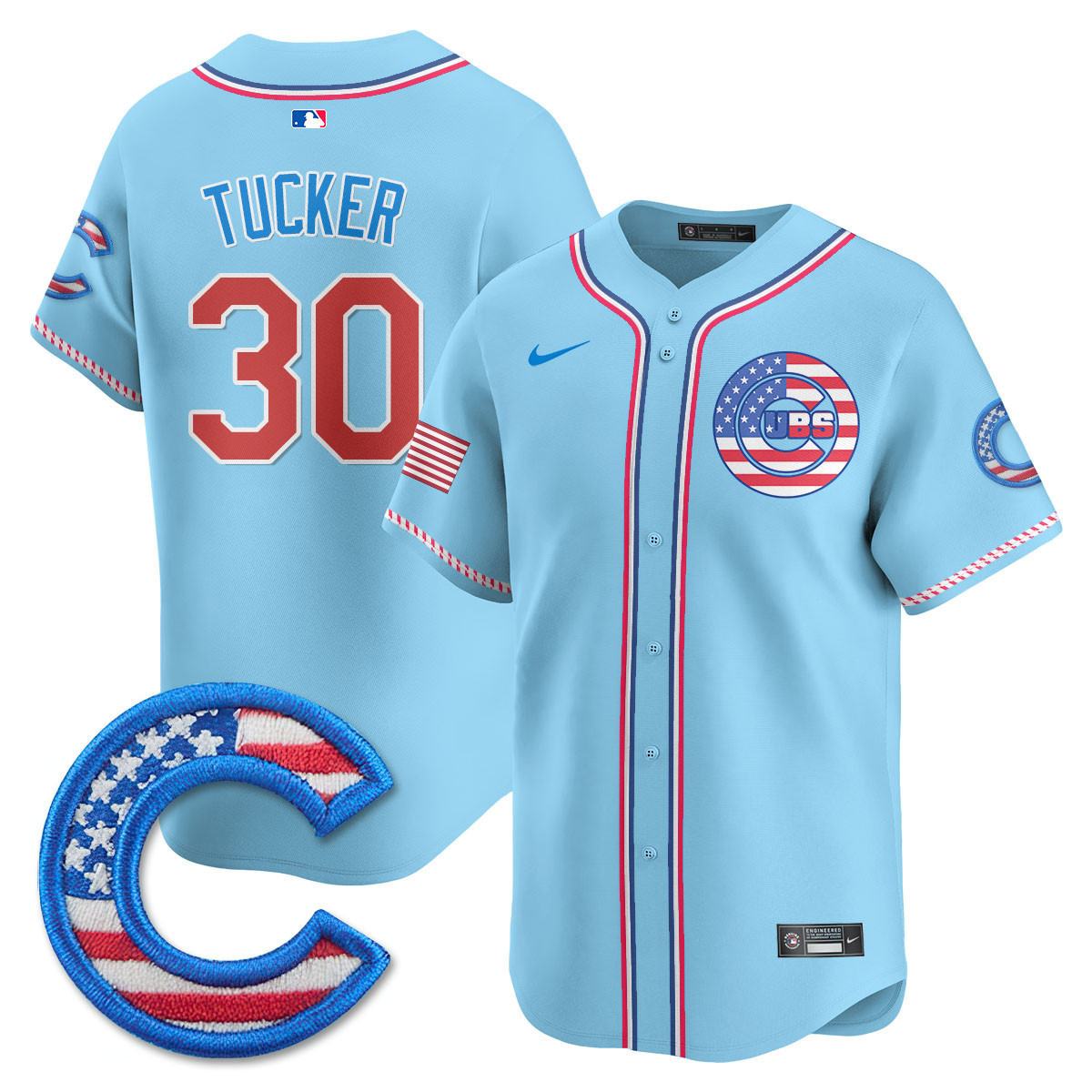 Men's Chicago Cubs 2025 Fourth of July Vapor Premier Limited Jersey - All Stitched