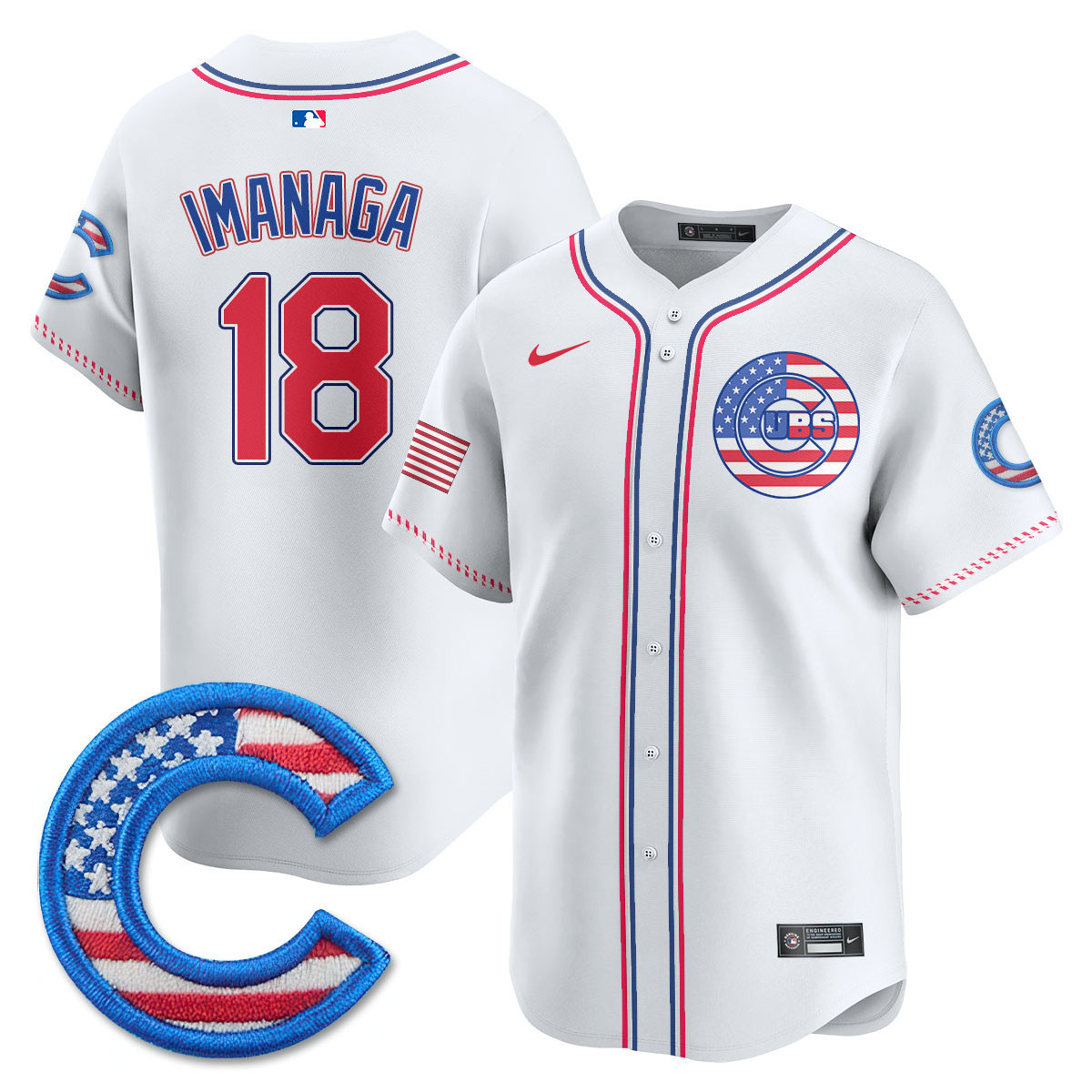 Men's Chicago Cubs 2025 Fourth of July Vapor Premier Limited Jersey - All Stitched