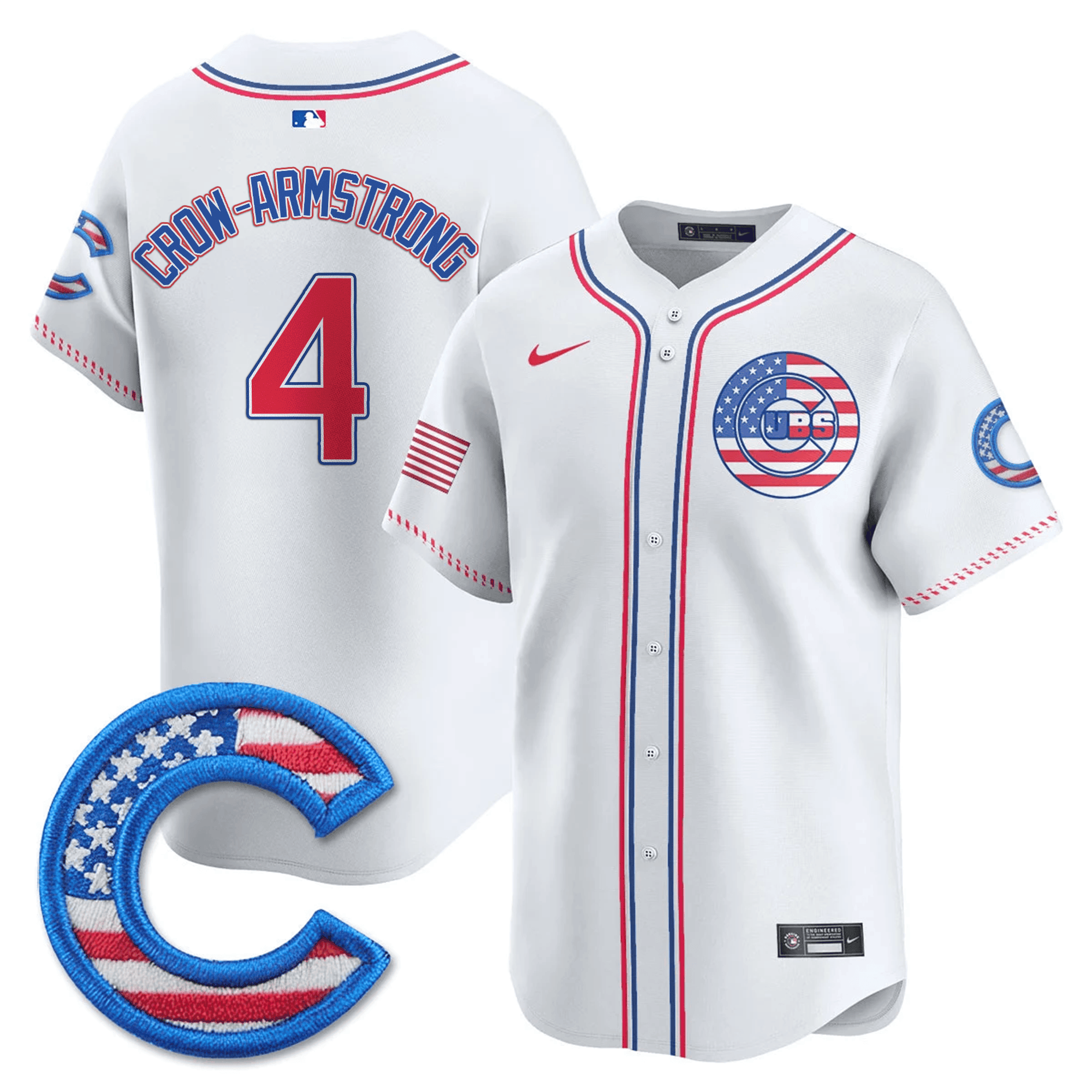 Men's Chicago Cubs 2025 Fourth of July Vapor Premier Limited Jersey - All Stitched
