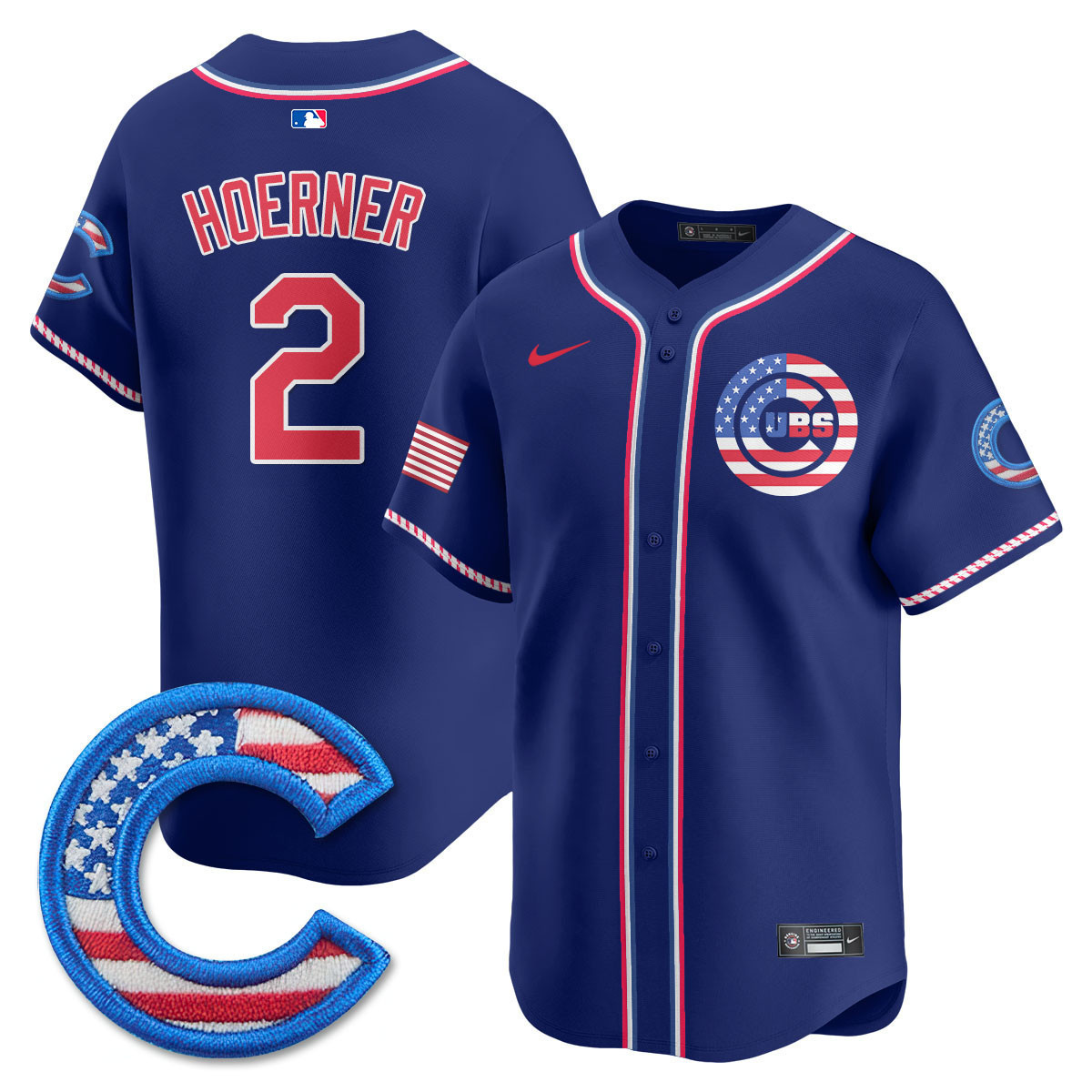 Men's Chicago Cubs 2025 Fourth of July Vapor Premier Limited Jersey - All Stitched