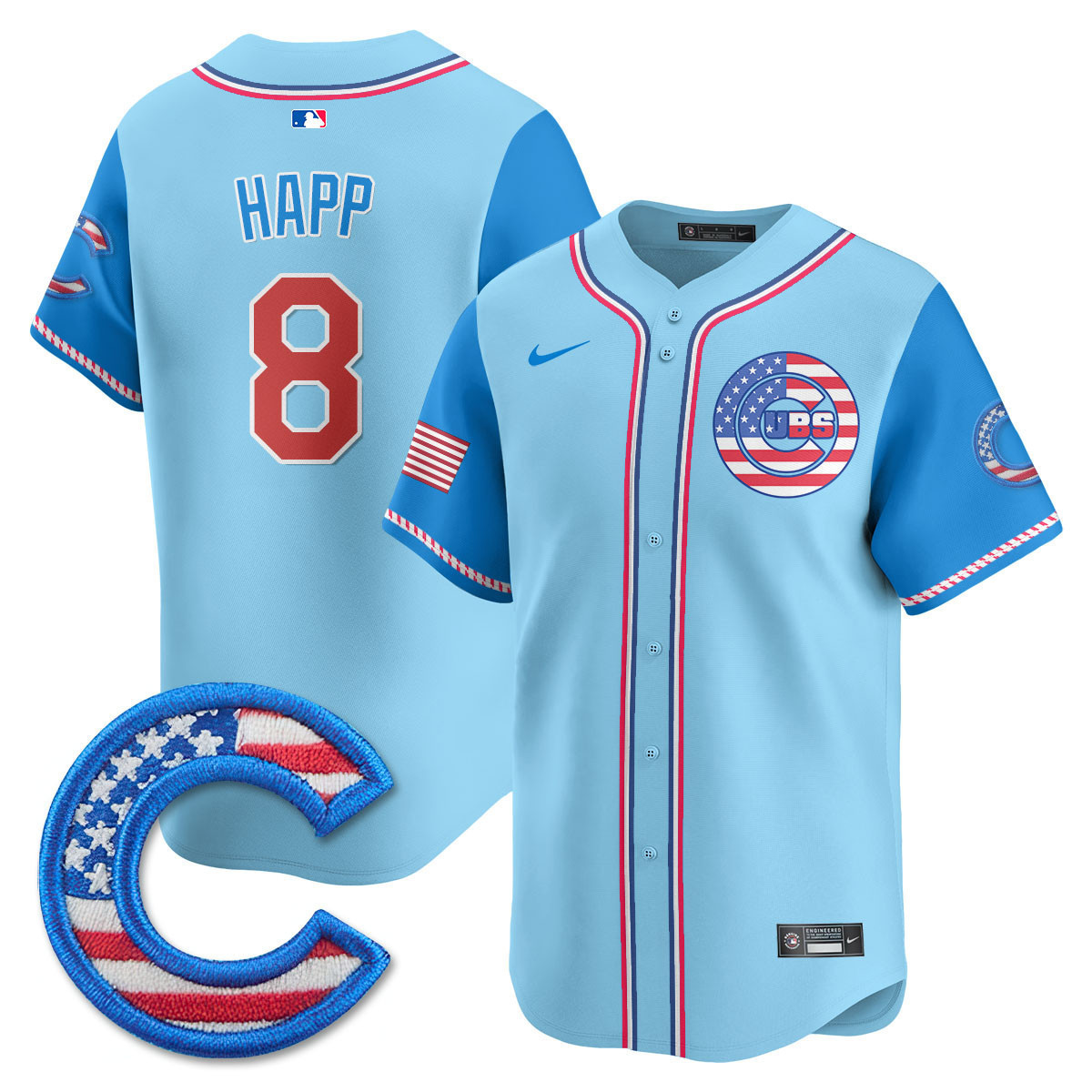 Men's Chicago Cubs 2025 Fourth of July Vapor Premier Limited Jersey - All Stitched