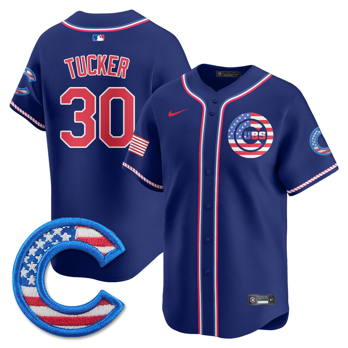 Men's Chicago Cubs 2025 Fourth of July Vapor Premier Limited Jersey - All Stitched
