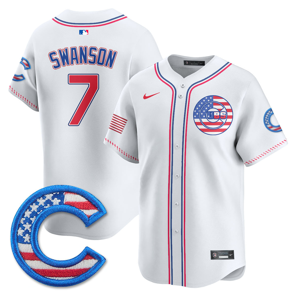 Men's Chicago Cubs 2025 Fourth of July Vapor Premier Limited Jersey - All Stitched