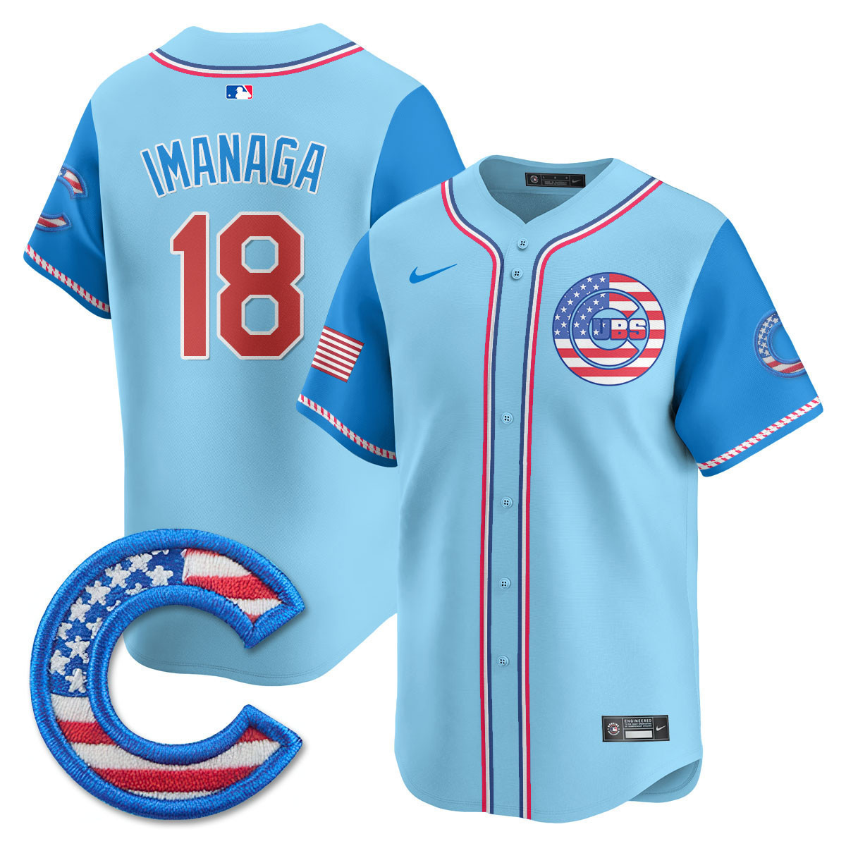Men's Chicago Cubs 2025 Fourth of July Vapor Premier Limited Jersey - All Stitched
