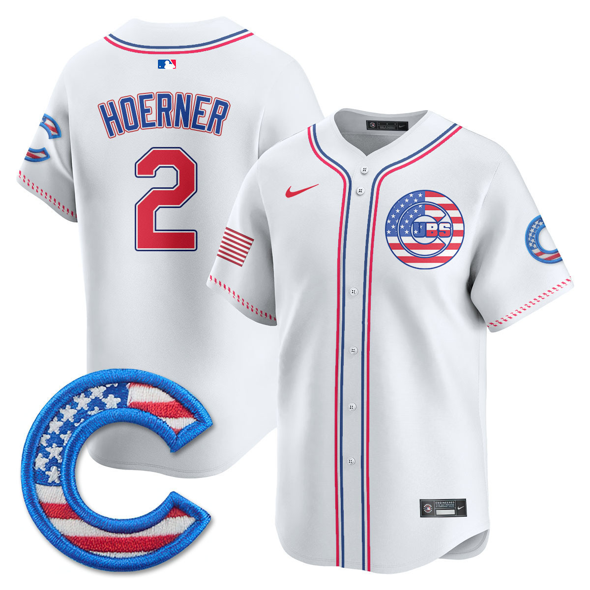 Men's Chicago Cubs 2025 Fourth of July Vapor Premier Limited Jersey - All Stitched