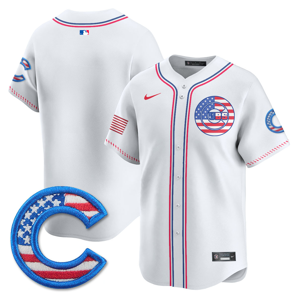 Men's Chicago Cubs 2025 Fourth of July Vapor Premier Limited Jersey - All Stitched