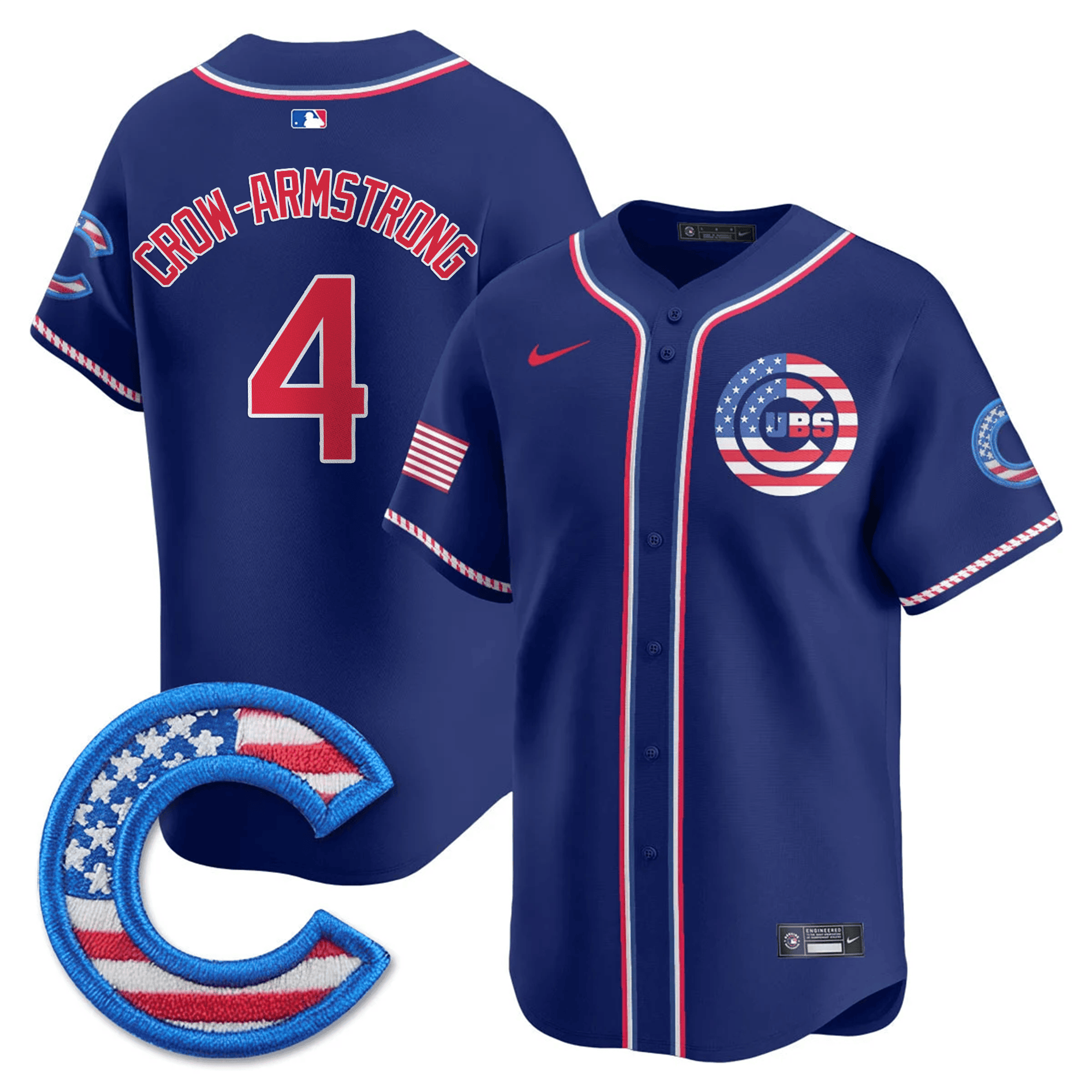Men's Chicago Cubs 2025 Fourth of July Vapor Premier Limited Jersey - All Stitched