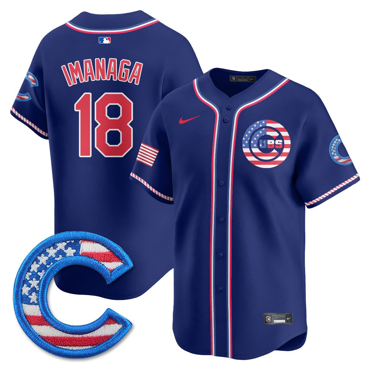 Men's Chicago Cubs 2025 Fourth of July Vapor Premier Limited Jersey - All Stitched