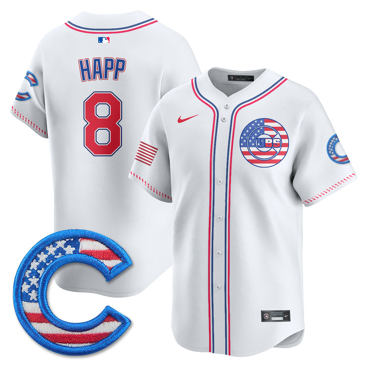Men's Chicago Cubs 2025 Fourth of July Vapor Premier Limited Jersey - All Stitched