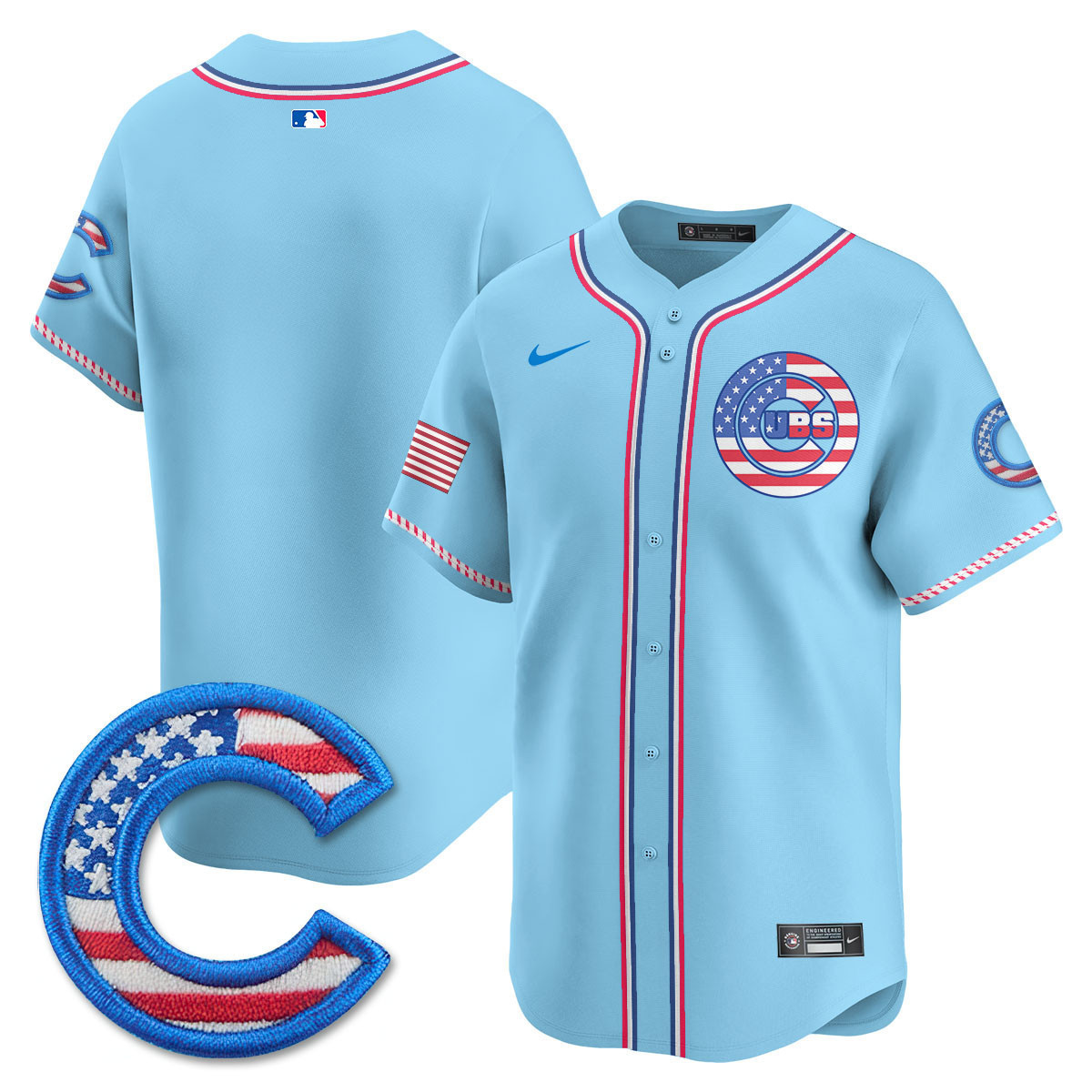 Men's Chicago Cubs 2025 Fourth of July Vapor Premier Limited Jersey - All Stitched