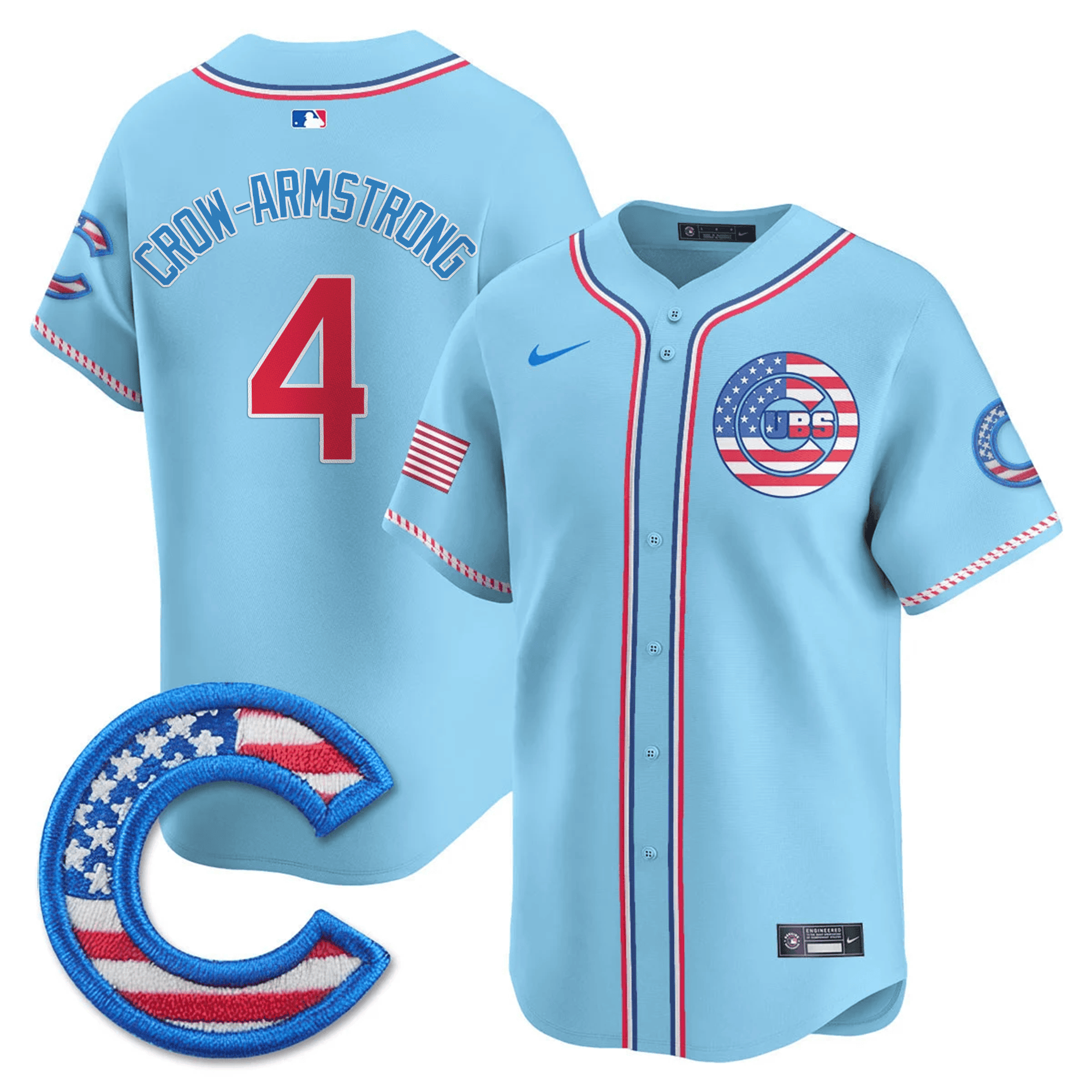 Men's Chicago Cubs 2025 Fourth of July Vapor Premier Limited Jersey - All Stitched