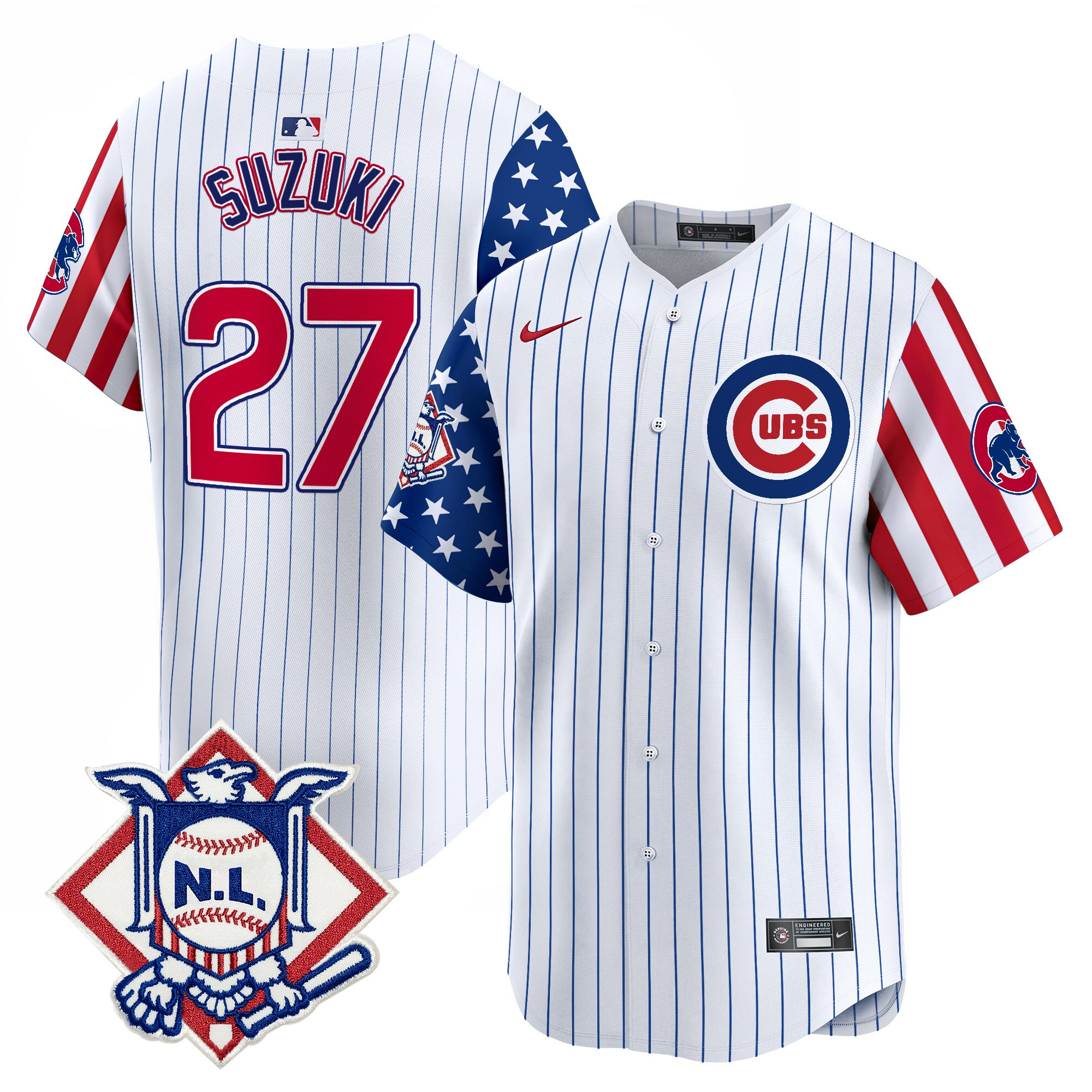Men's Chicago Cubs 2025 Fourth of July Vapor Premier Limited Jersey V2 - All Stitched