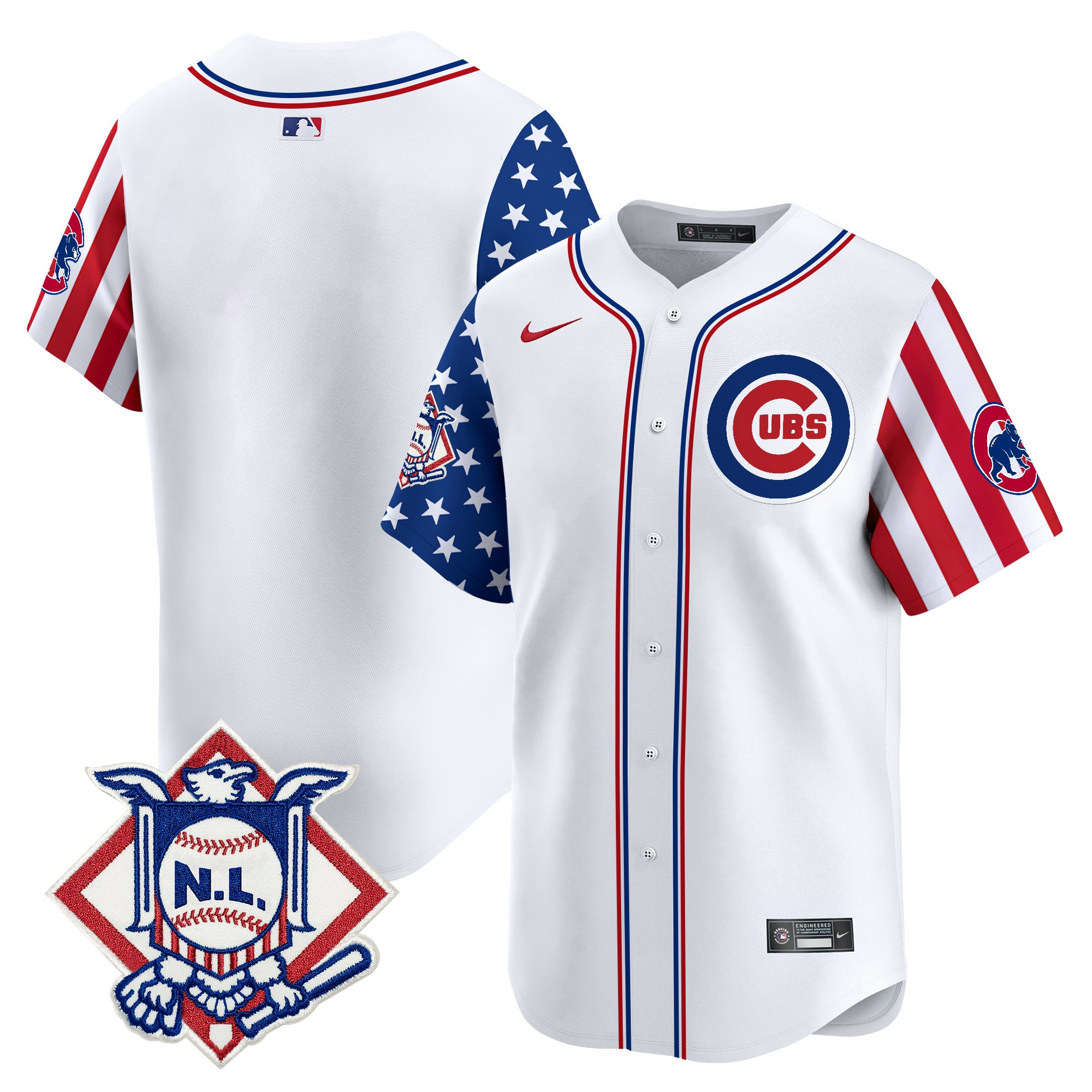 Men's Chicago Cubs 2025 Fourth of July Vapor Premier Limited Jersey V2 - All Stitched