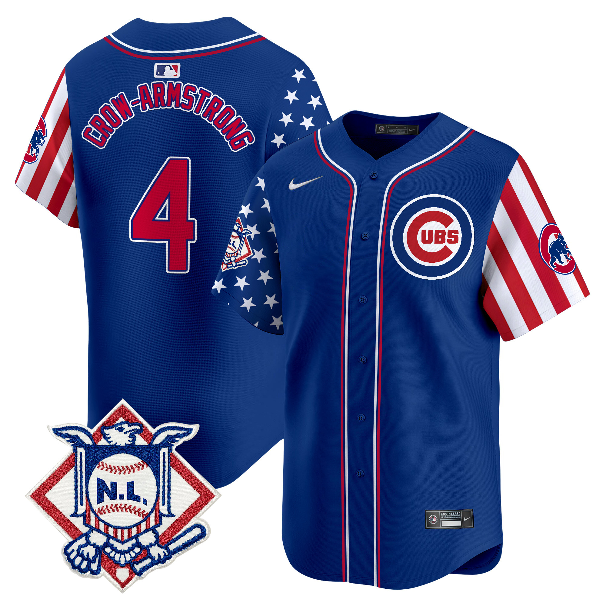 Men's Chicago Cubs 2025 Fourth of July Vapor Premier Limited Jersey V2 - All Stitched
