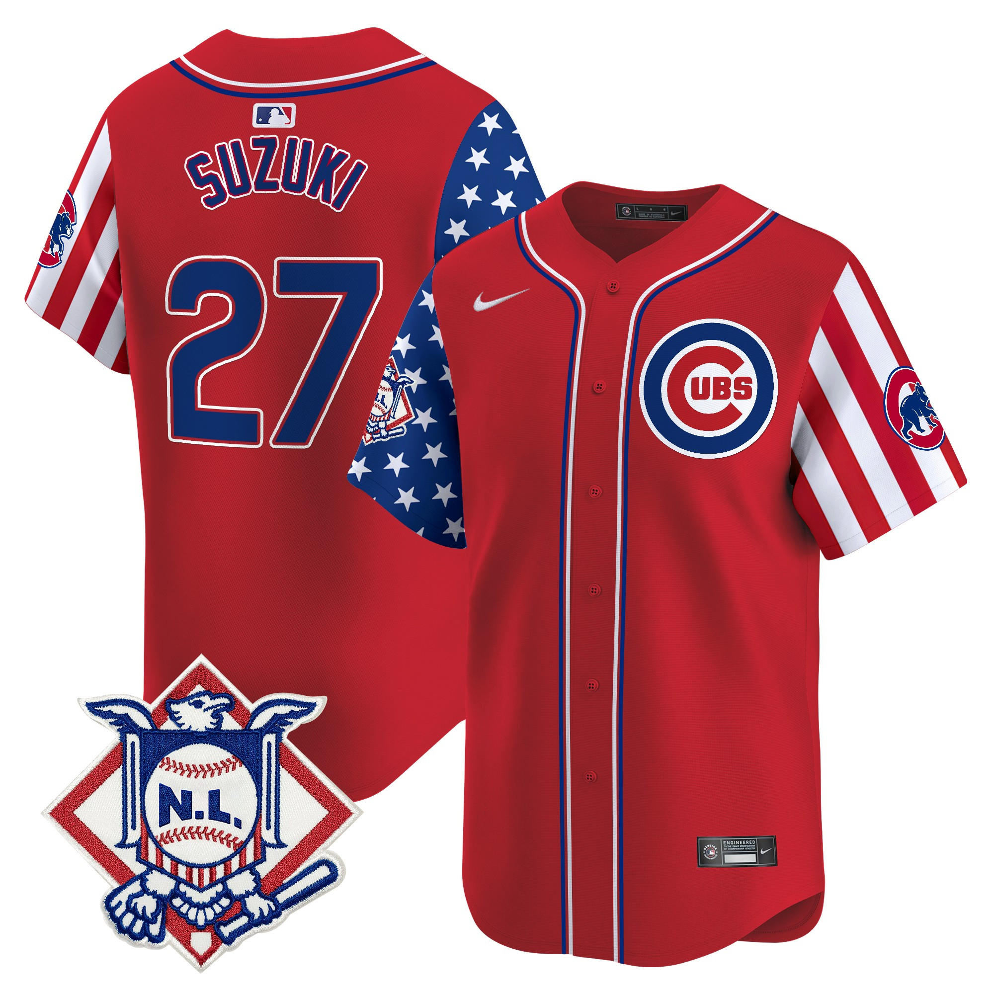 Men's Chicago Cubs 2025 Fourth of July Vapor Premier Limited Jersey V2 - All Stitched